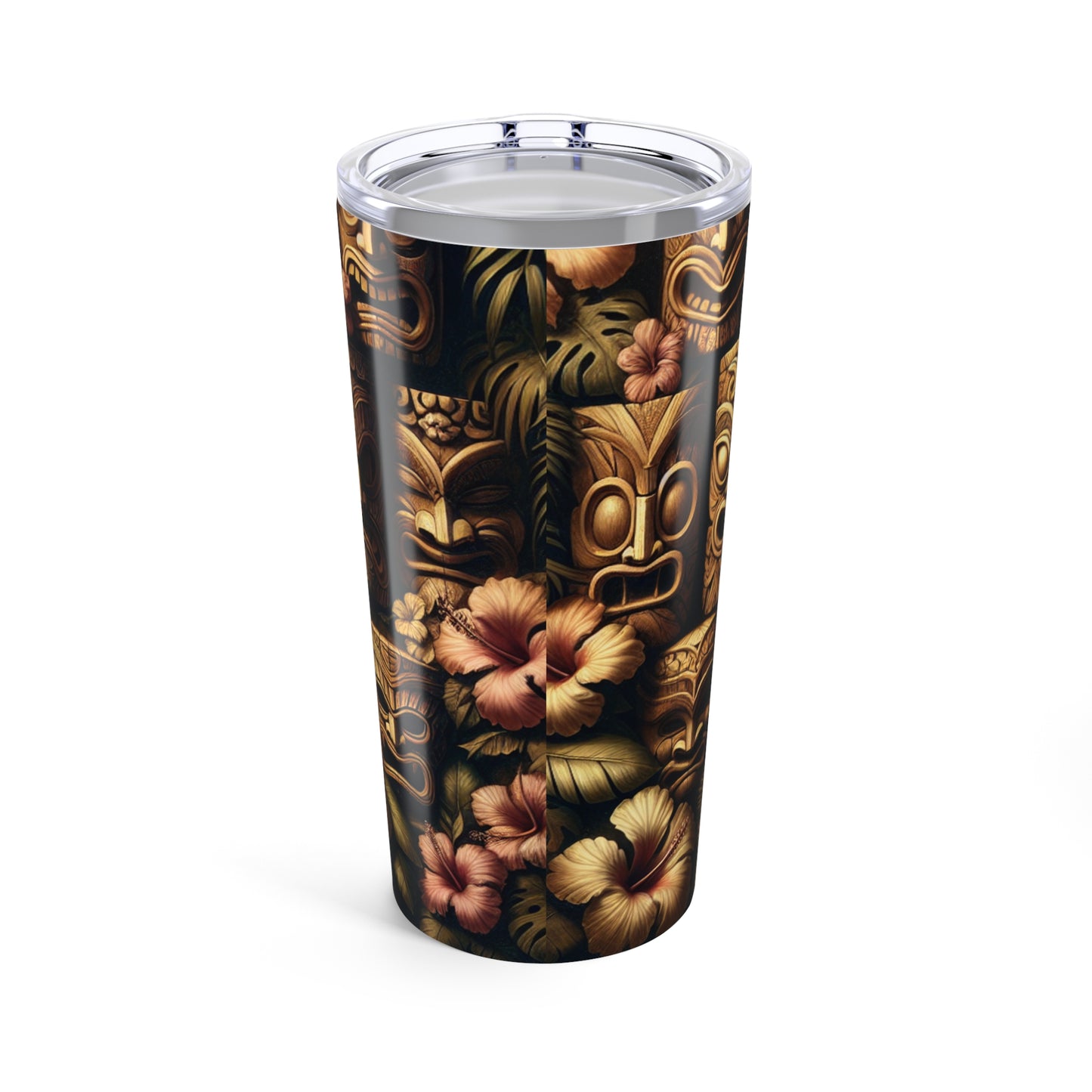20oz Tropical Glossy Tumbler - Tiki Totem Faces