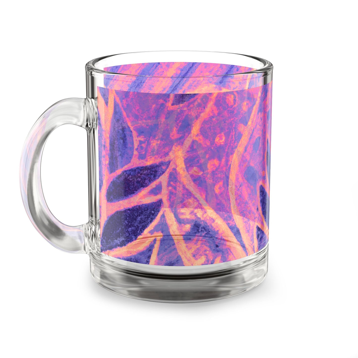 Tropical Glass Mug - 10oz Coffee Cup / Amazon Whimsy, Heatwave