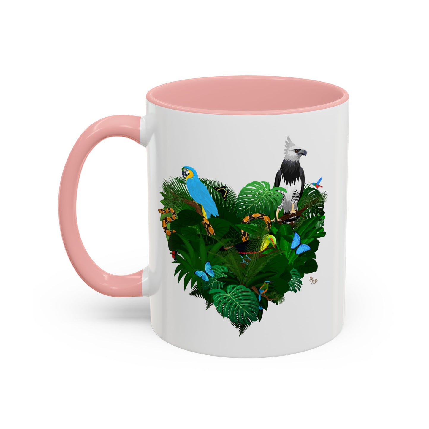 Accent Coffee Mug | Tropical-Inspired Drinkware / Rainforest Love