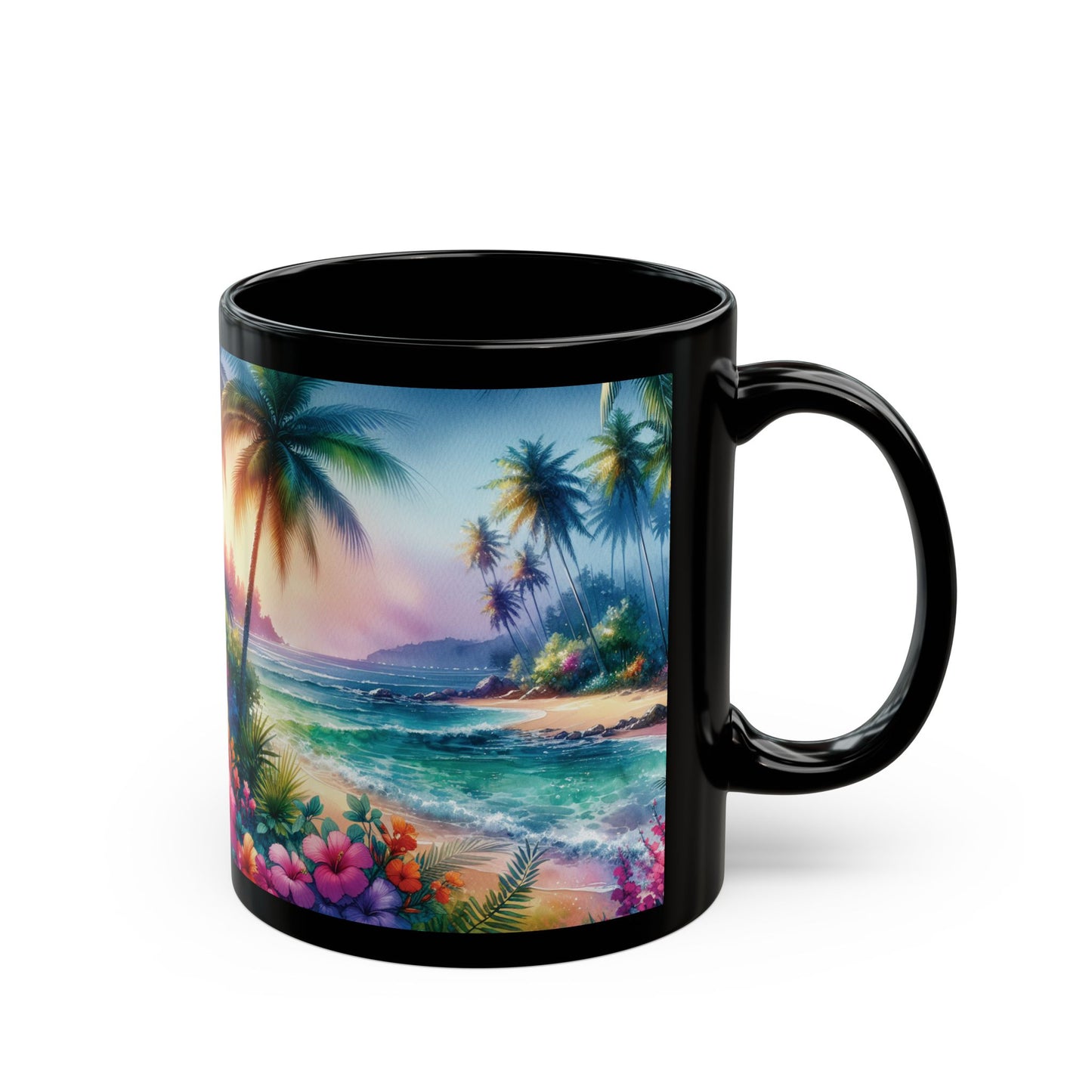 Black Coffee Mug - Bay of Peace