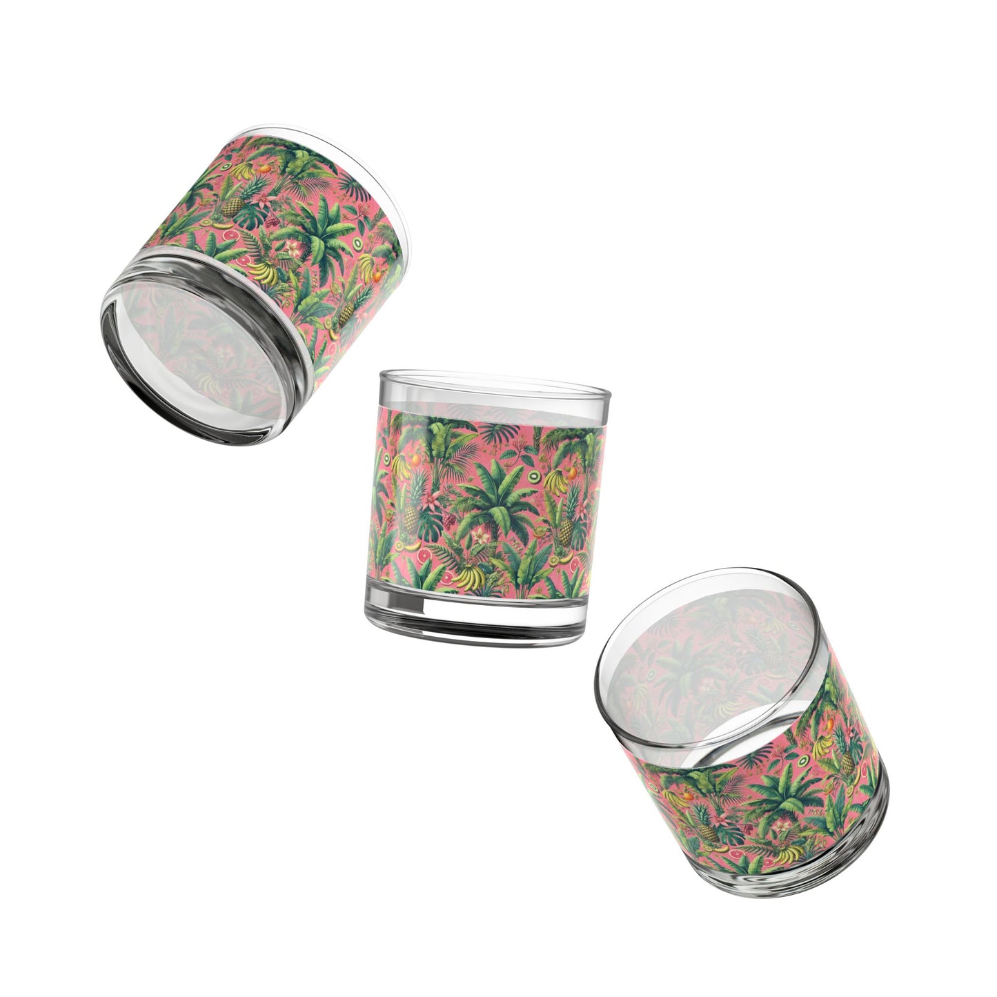 Rocks Glass, 10oz - Tropical Fruits Pink