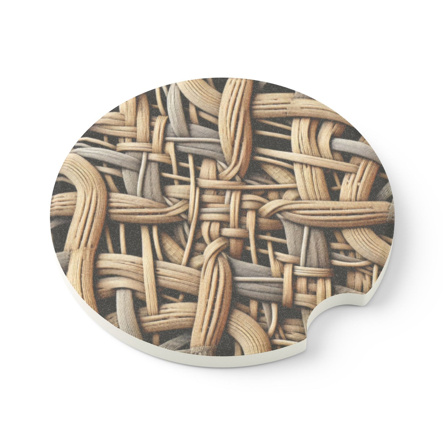 Soapstone Car Coaster - Tropical Weave