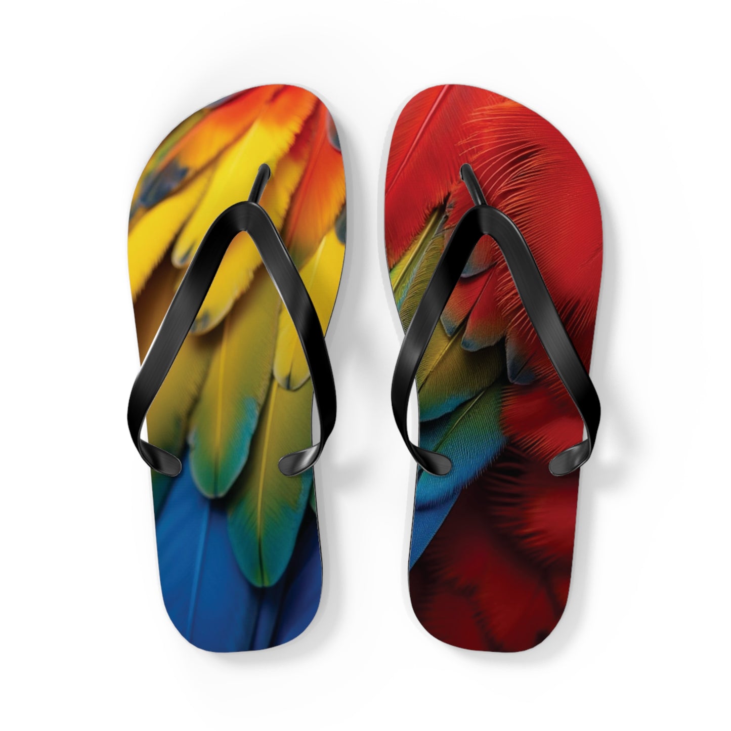 Flip Flops - Macaw Feathers