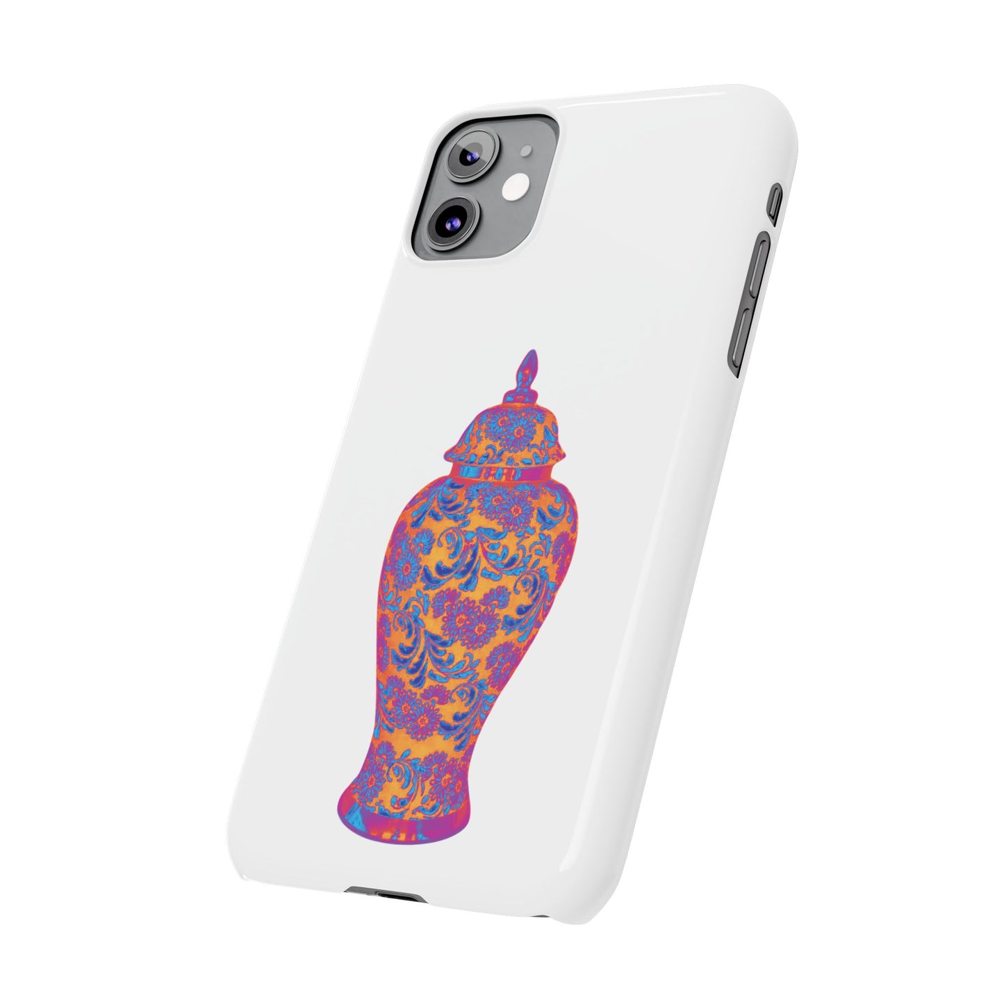 Slim Phone Cases - Heatwave Ginger Jar, white