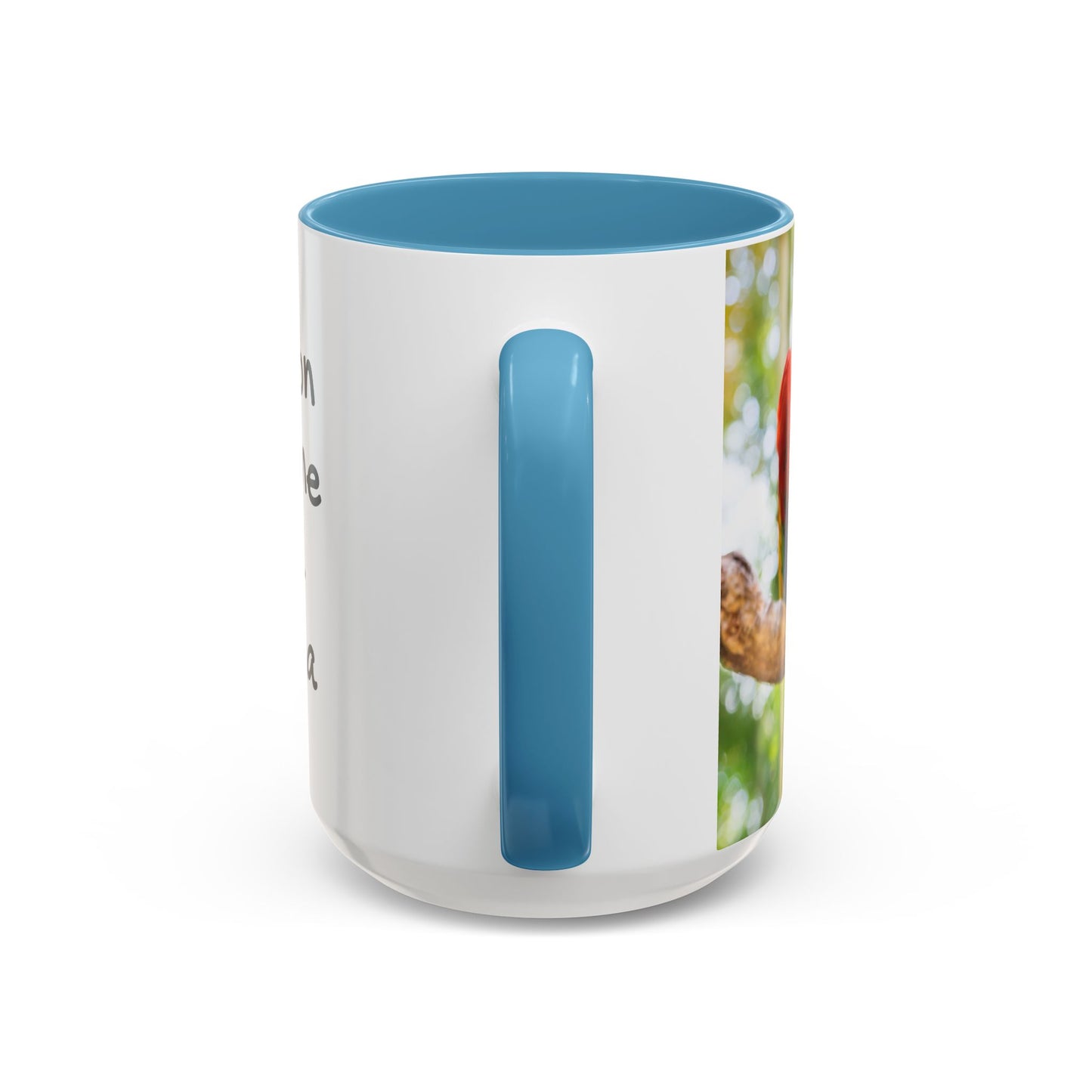 Accent Coffee Mug (11, 15oz), "I Run on Caffeine and Drama!" Parrot / Various Colors