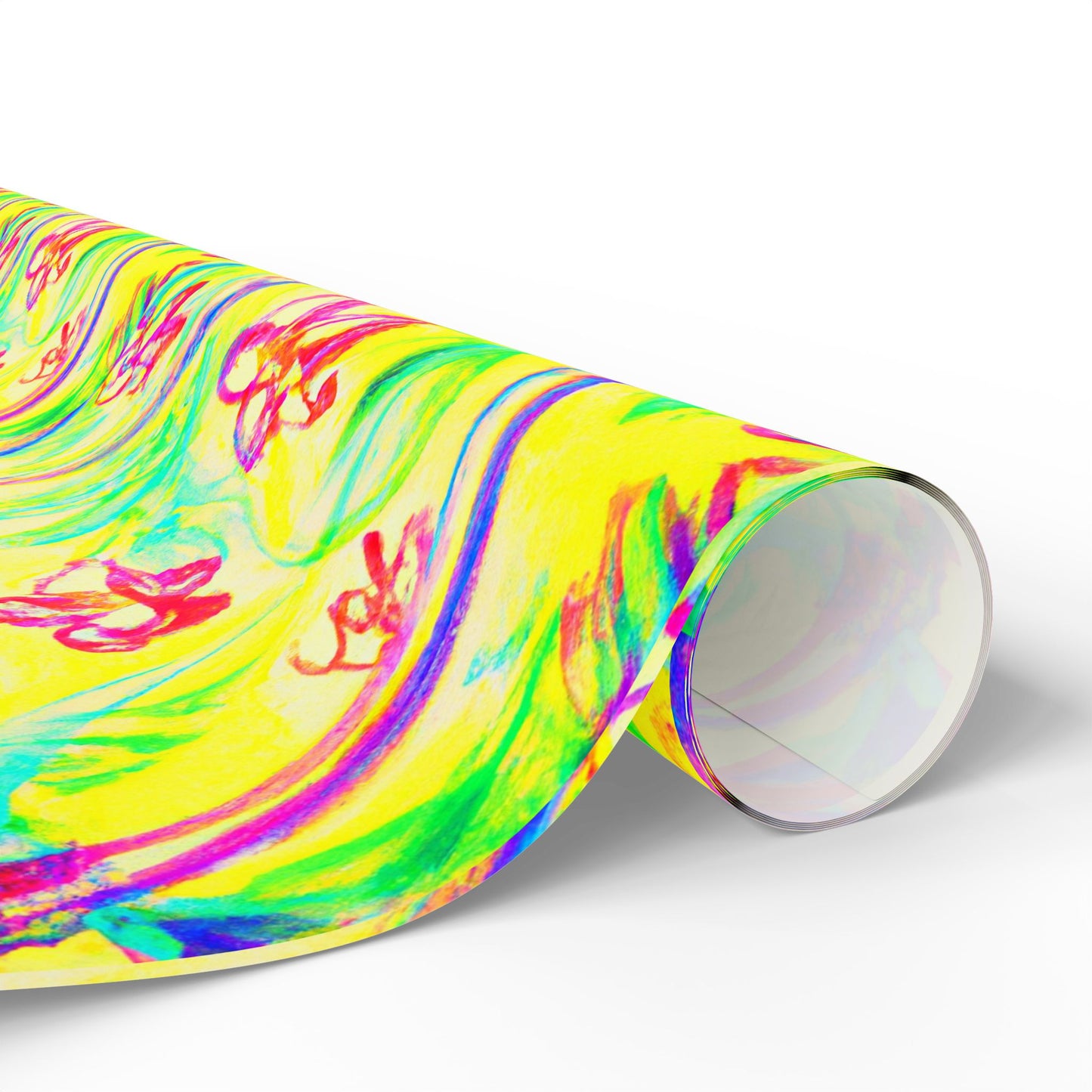 Wrapping Paper - Tropical Gift Wrap for All Occasions, 3 Sizes/2 Finishes / Tropical Doodles, Yellow