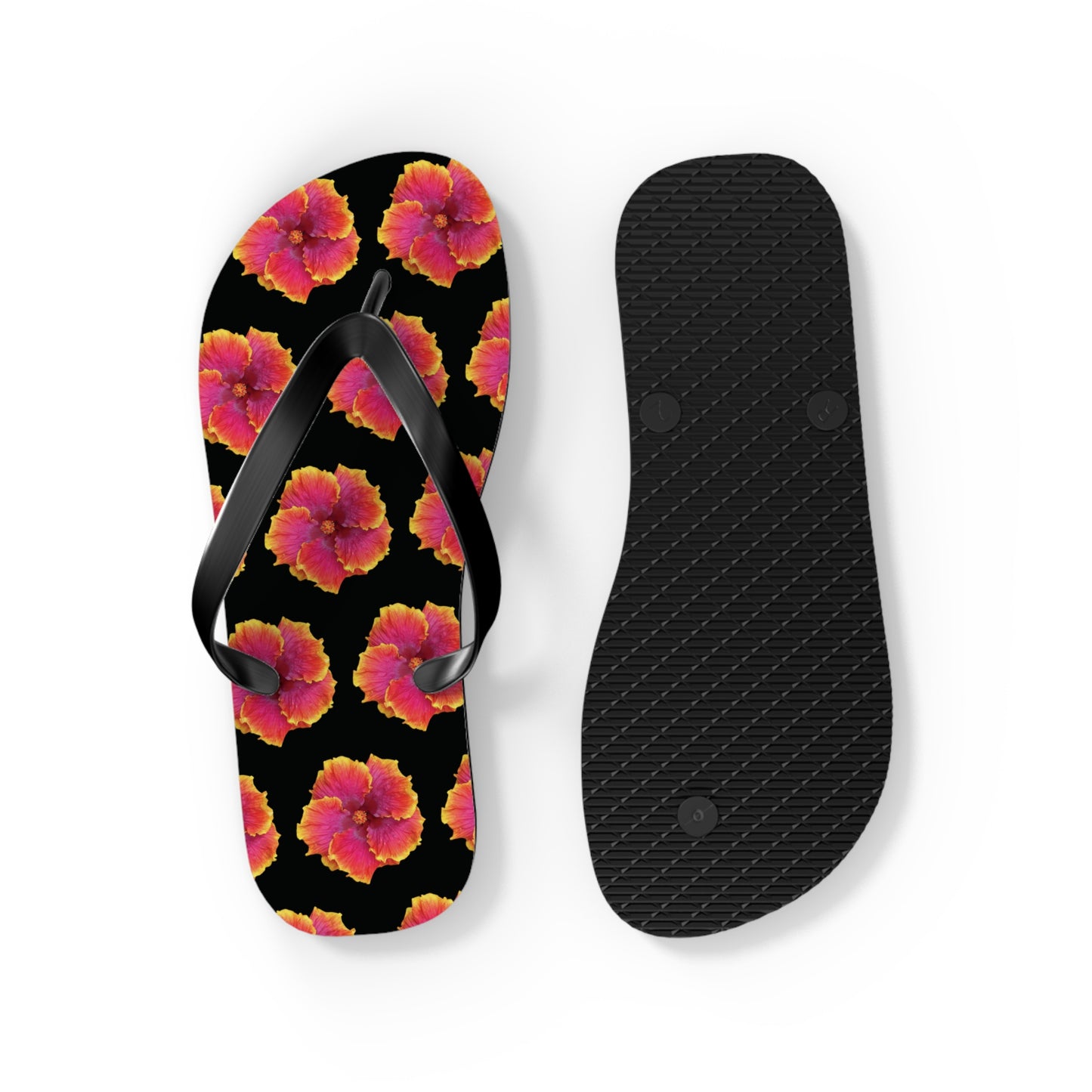 Flip Flops - Sunset Hibiscus/Black
