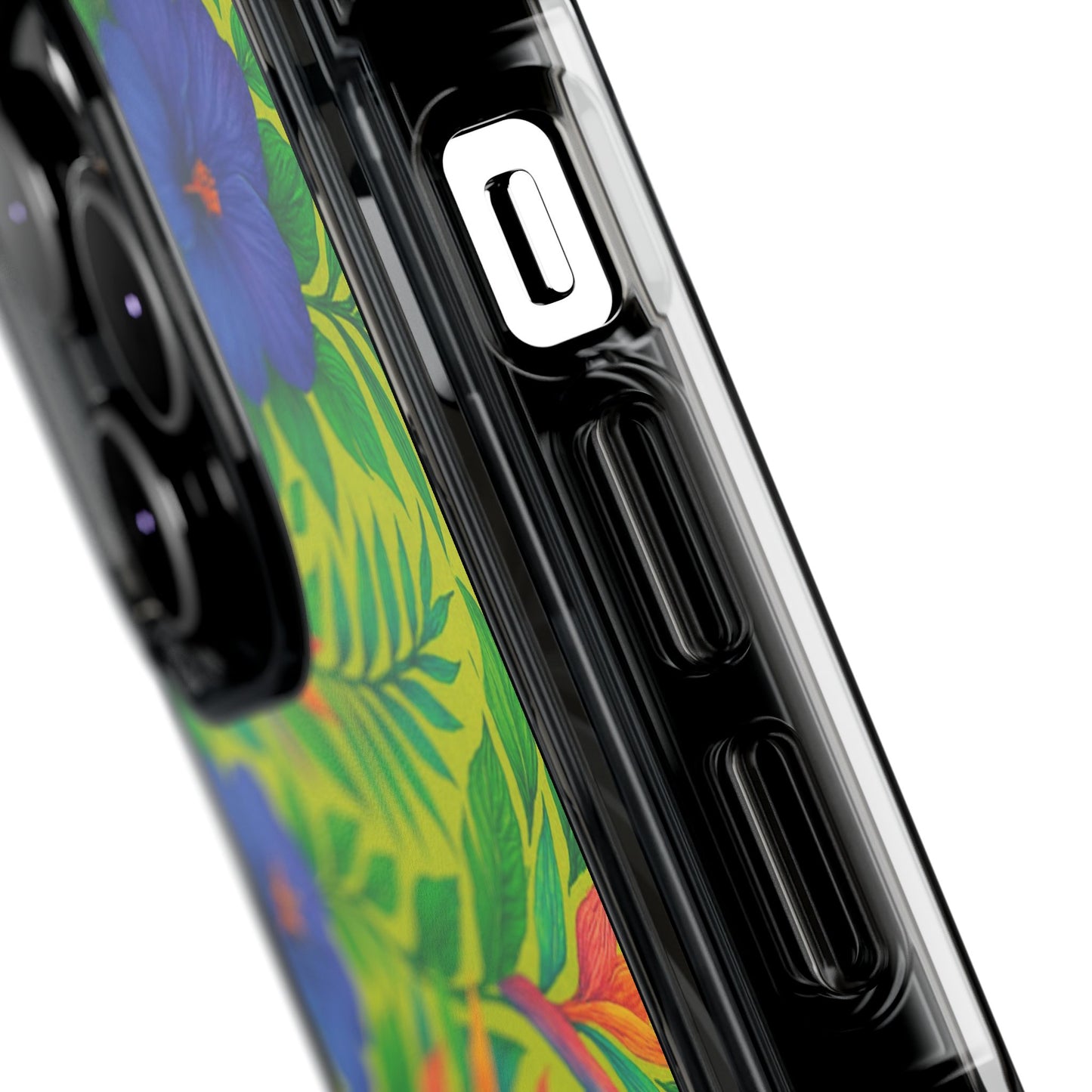 Midnight Flower Lime Magnetic Clear Phone Case, Many Models