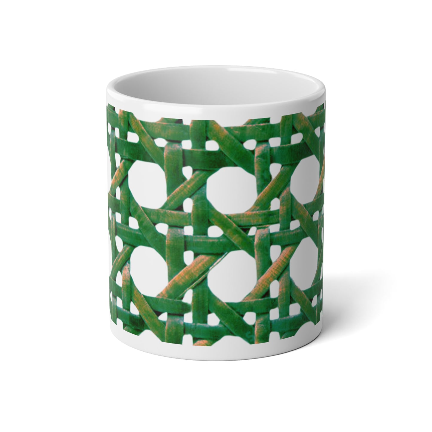 Jumbo Mug, 20oz, Chair Wicker Green | Tropical Coffee Cup
