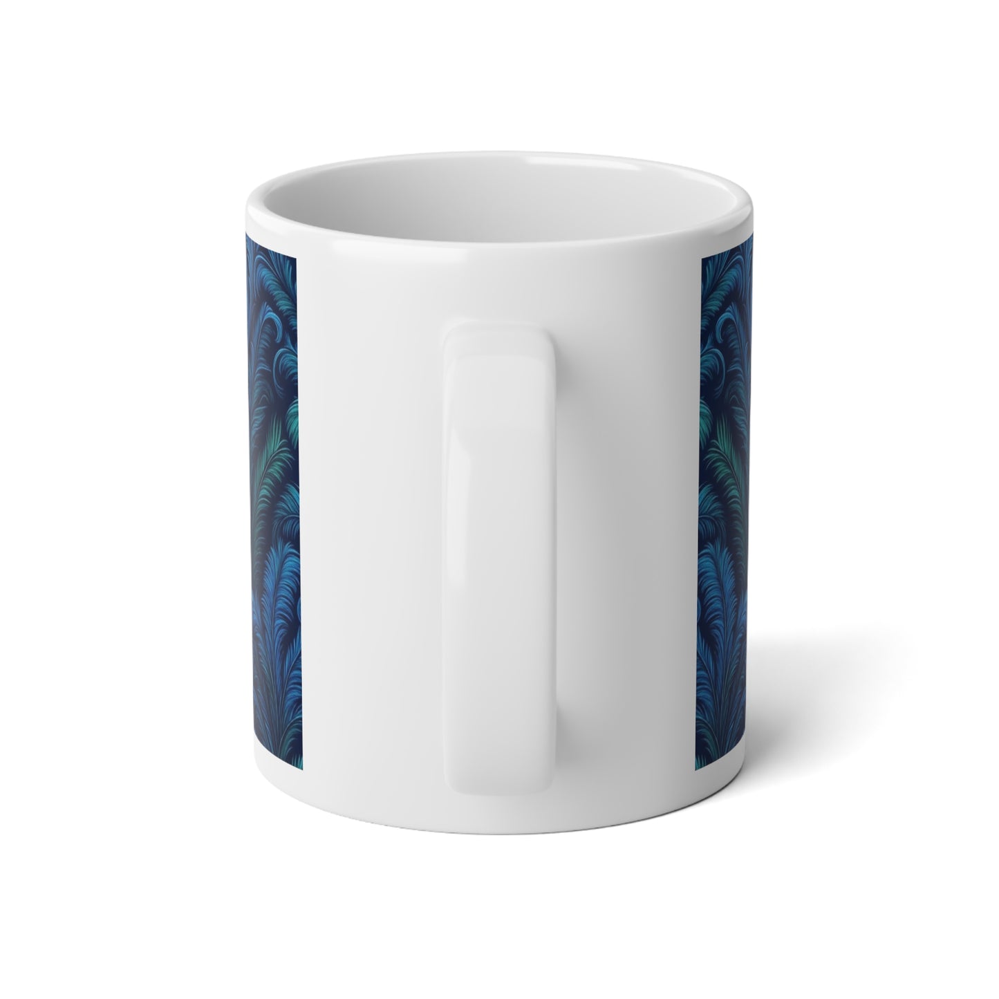 Jumbo Mug, 20oz, Rocco Palms Deep Ocean Blue | Tropical Coffee Cup