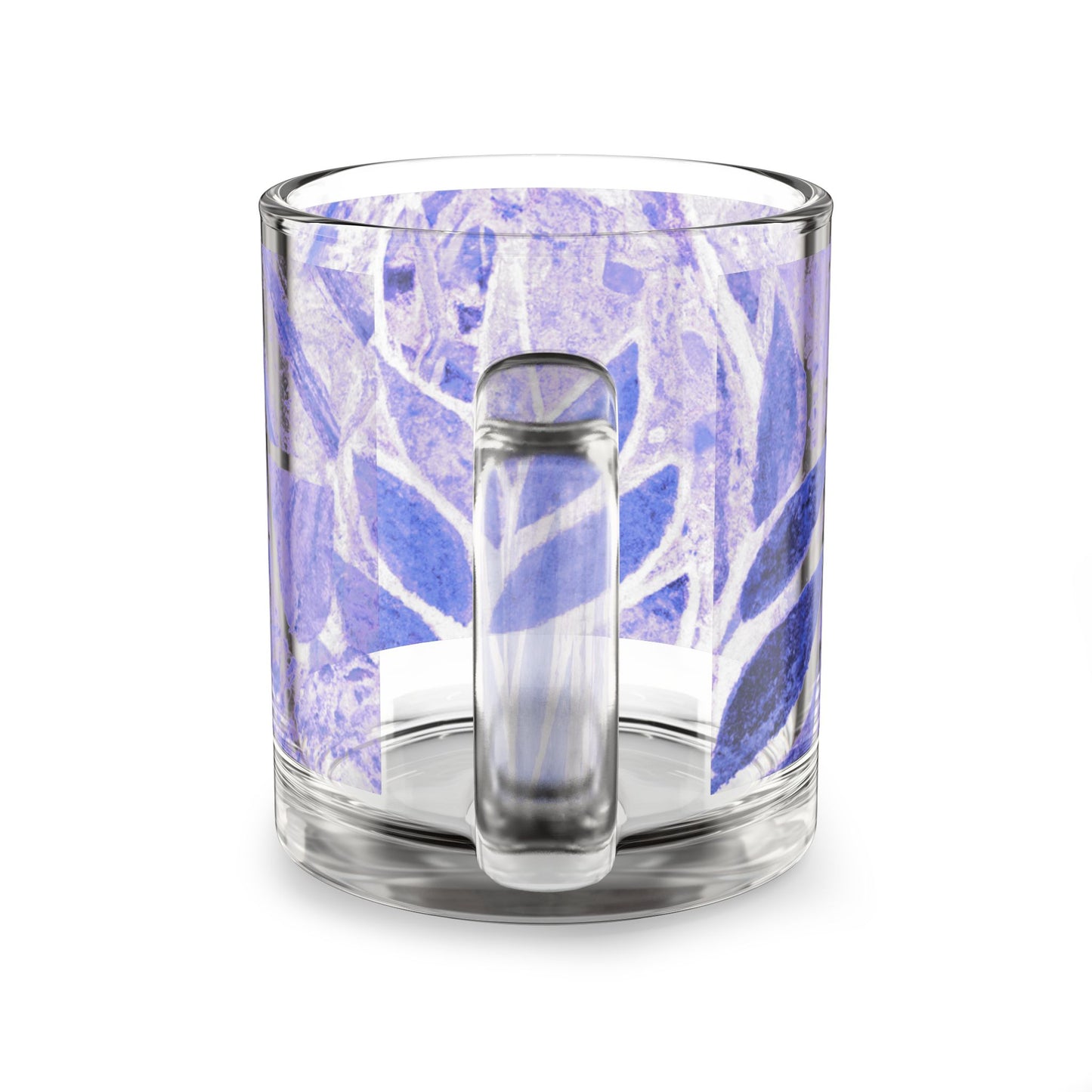 Tropical Glass Mug - 10oz Coffee Cup / Amazon Whimsy, Purple