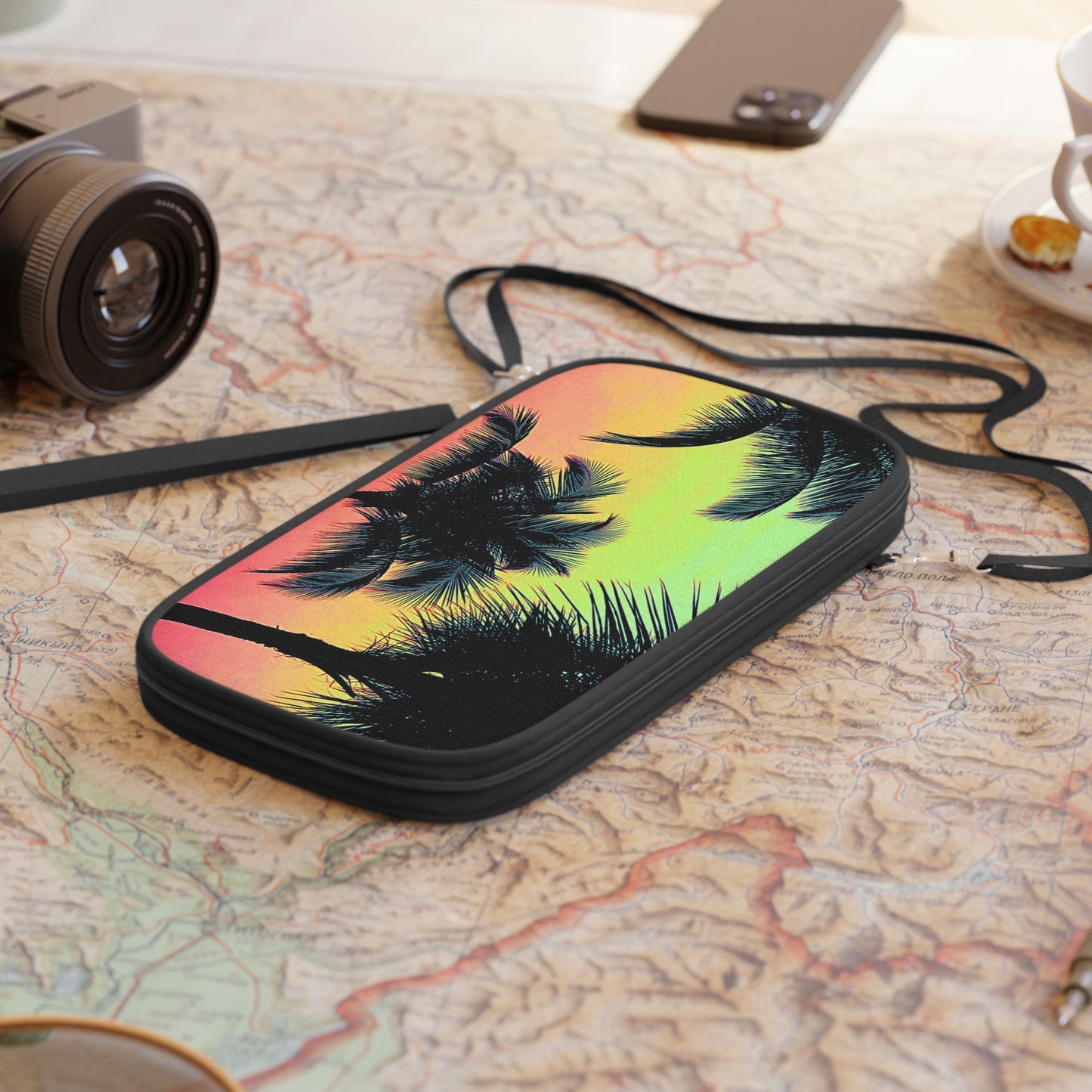 Passport Wallet – Perfect for Travelers & Adventurers / Tropical Glow, Sangria