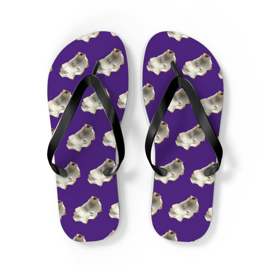 Flip Flops - White Pearl Oyster, purple