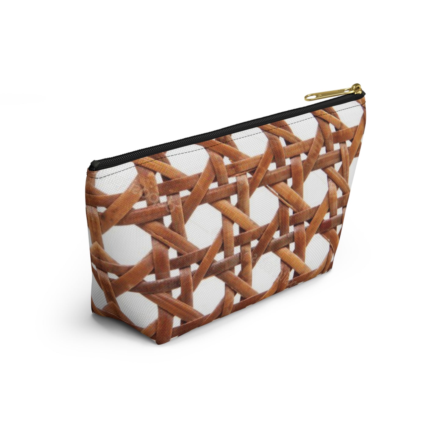 Tropical Accessory Pouch, 2 sizes | Makeup Bag | Perfect for Travel & Everyday Use / Beach Chair Wicker, Brown