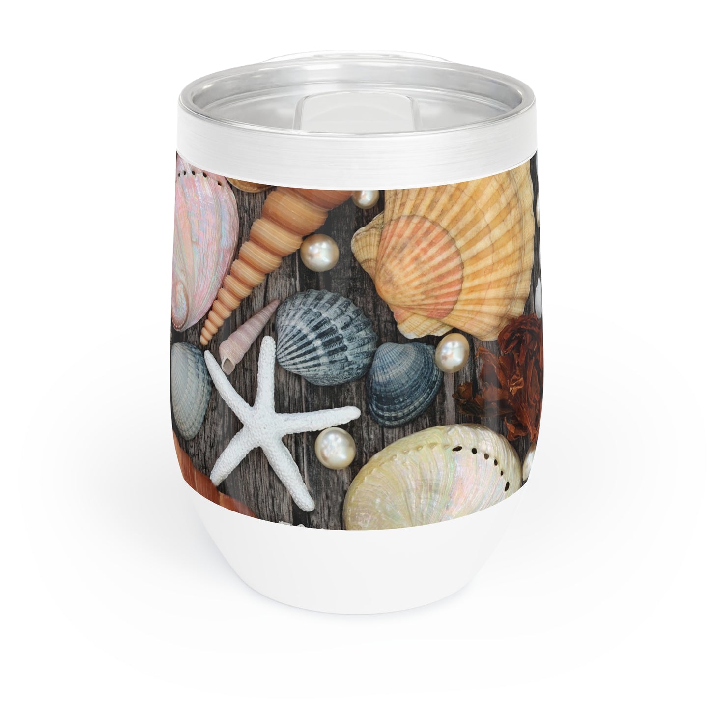 Chill Wine Tumbler, Tropical Beach Shells