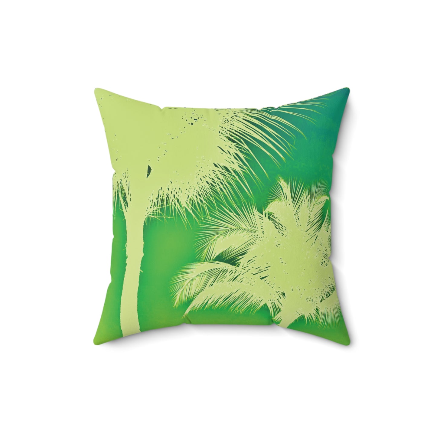 Decorative Pillow - Accent Cushion, 4 Sizes / Palm Glow Green