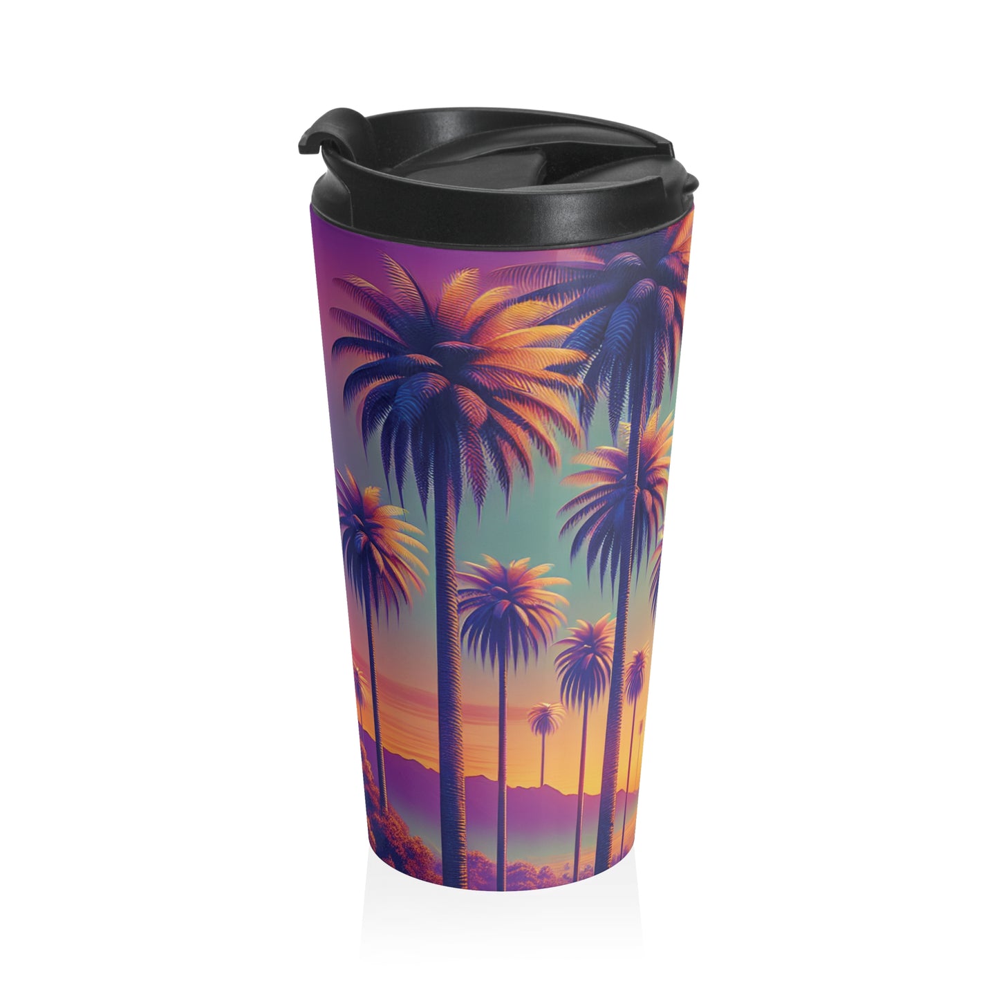 15 oz. Stainless Steel Travel Mug | Sunset Palms
