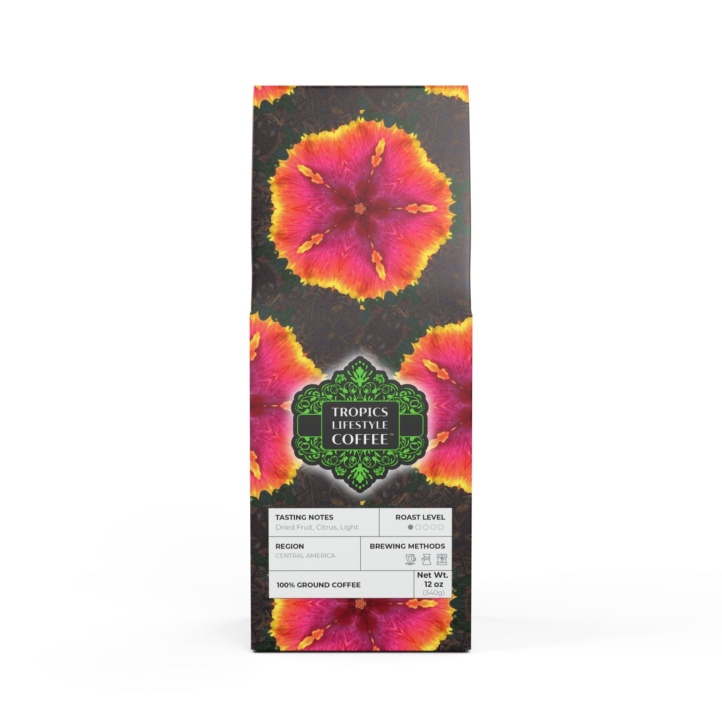 Beach Sunrise Blend™ (Light Roast) Specialty Grade Craft Coffee / Hibiscus Kaleido