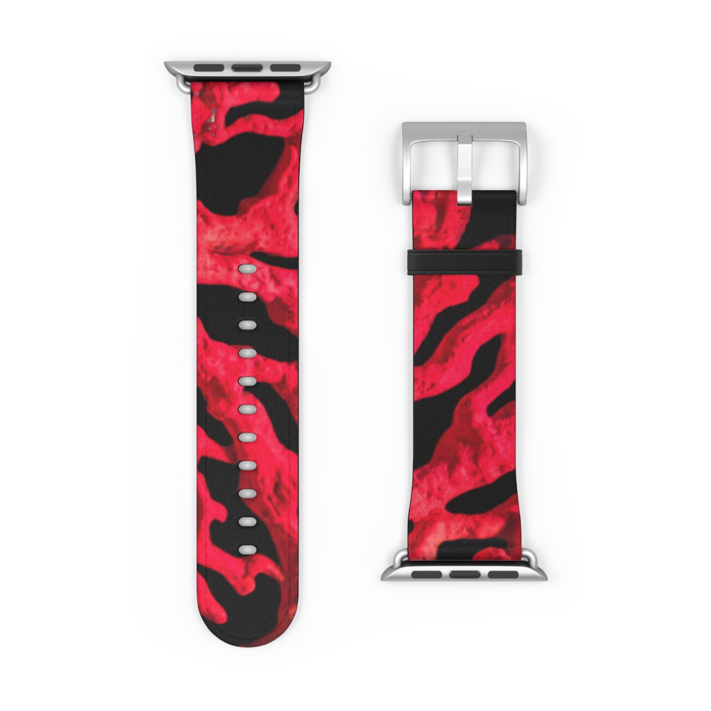 Apple Watch Band - Red Coral, black background
