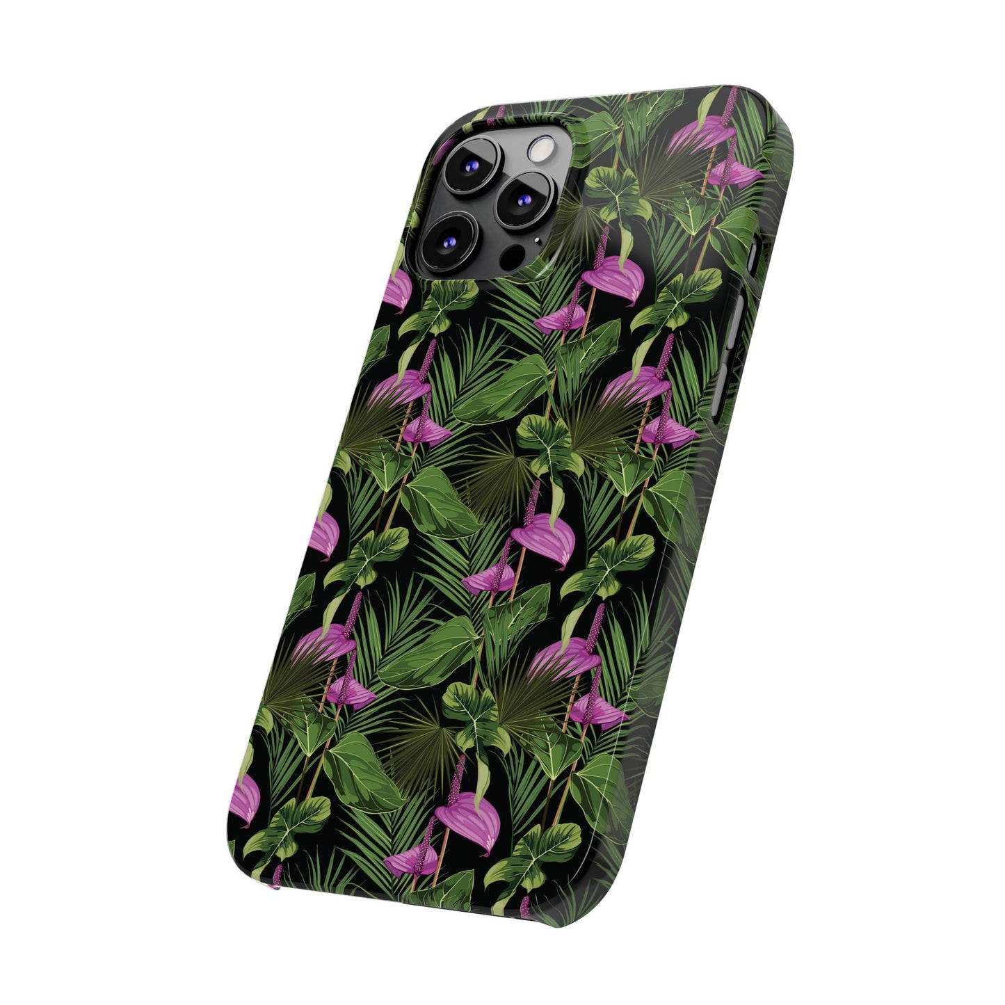 Slim Phone Cases - Anthurium and Palm