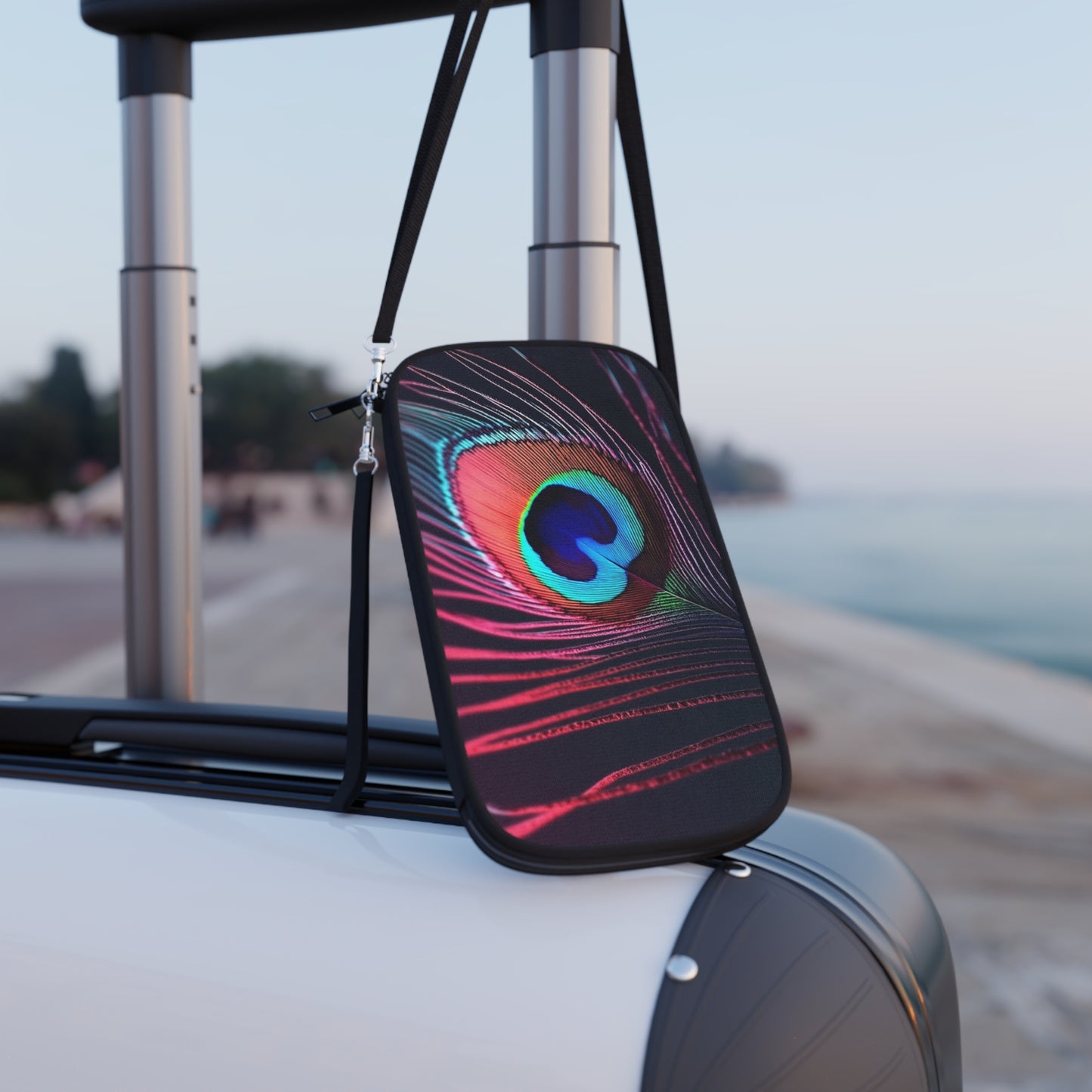 Passport Wallet – Perfect for Travelers & Adventurers / Peacock Eye Feather, Magenta