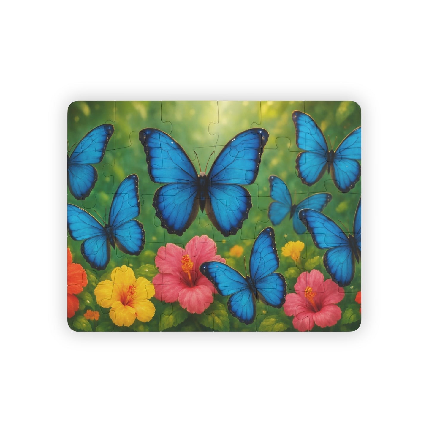 Tropical Kids' Puzzle - 30-Piece Puzzle for Fun and Learning / Morpho Butterflies Flight