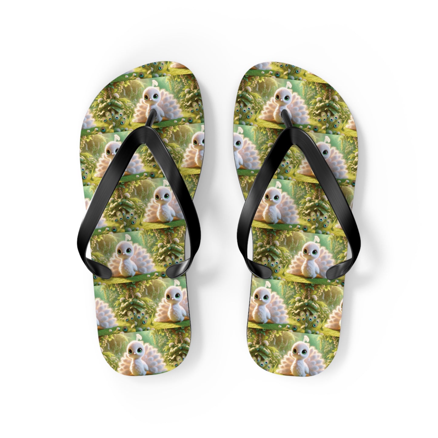 Flip Flops - Baby White Peacock