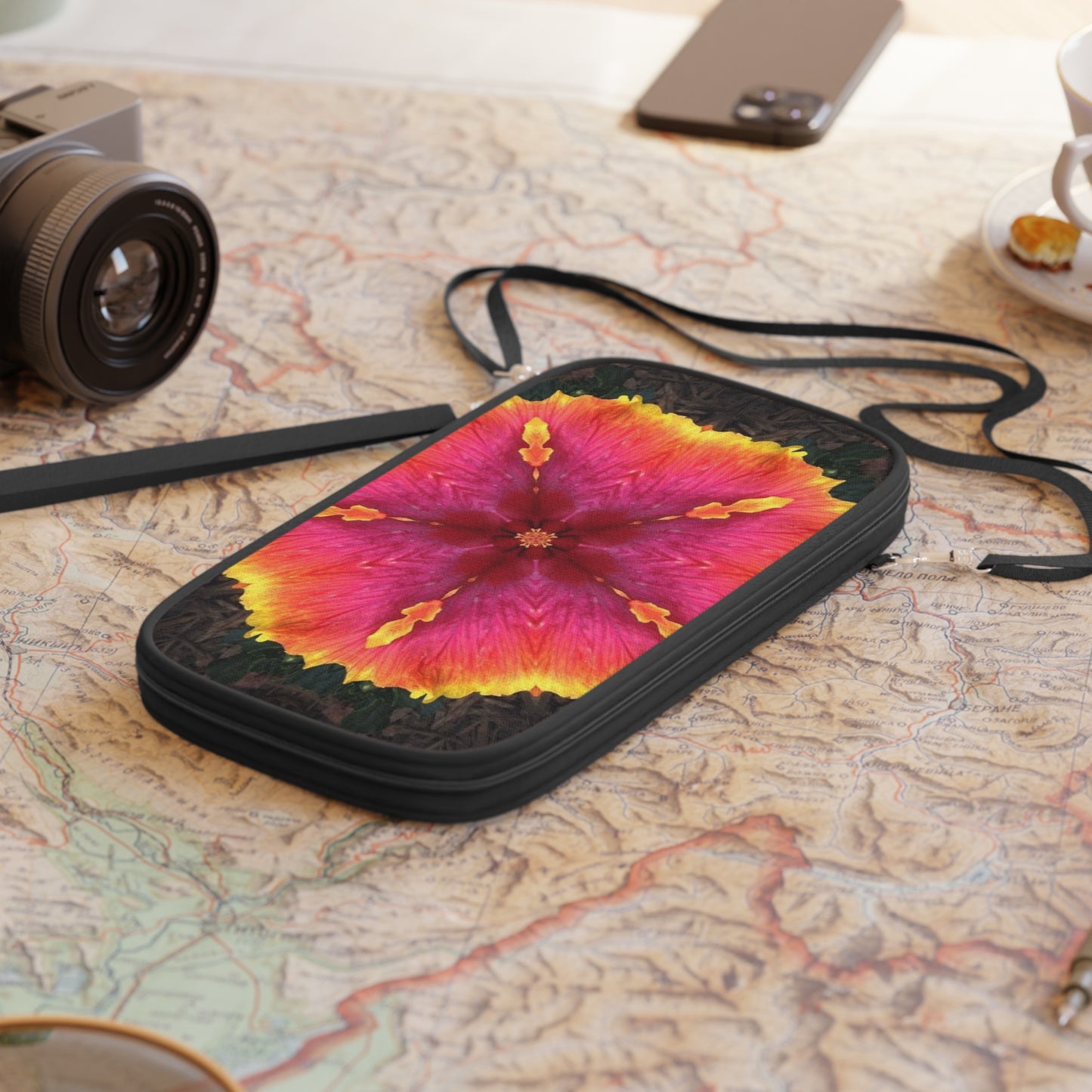 Passport Wallet - Hibiscus Kaleidoscope #1