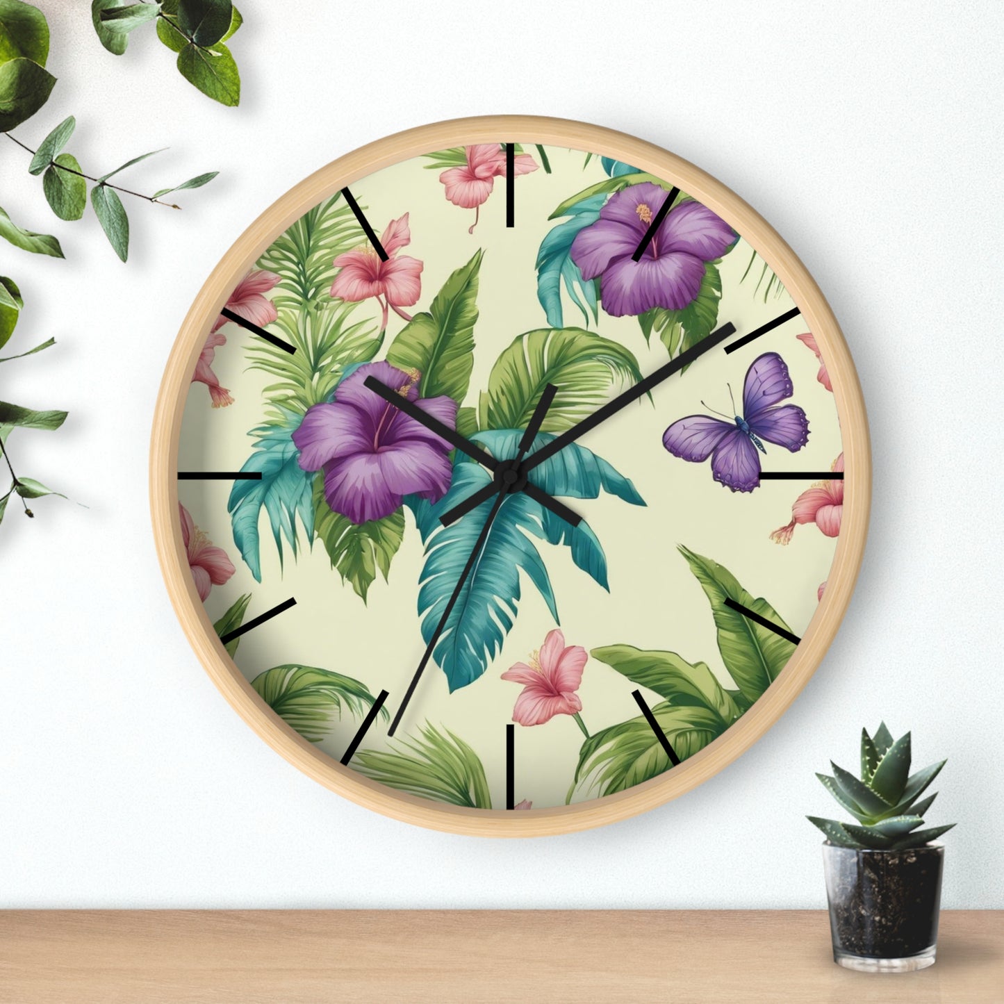 Wall Clock, Mary's Garden Toile, Hands/Base Variants