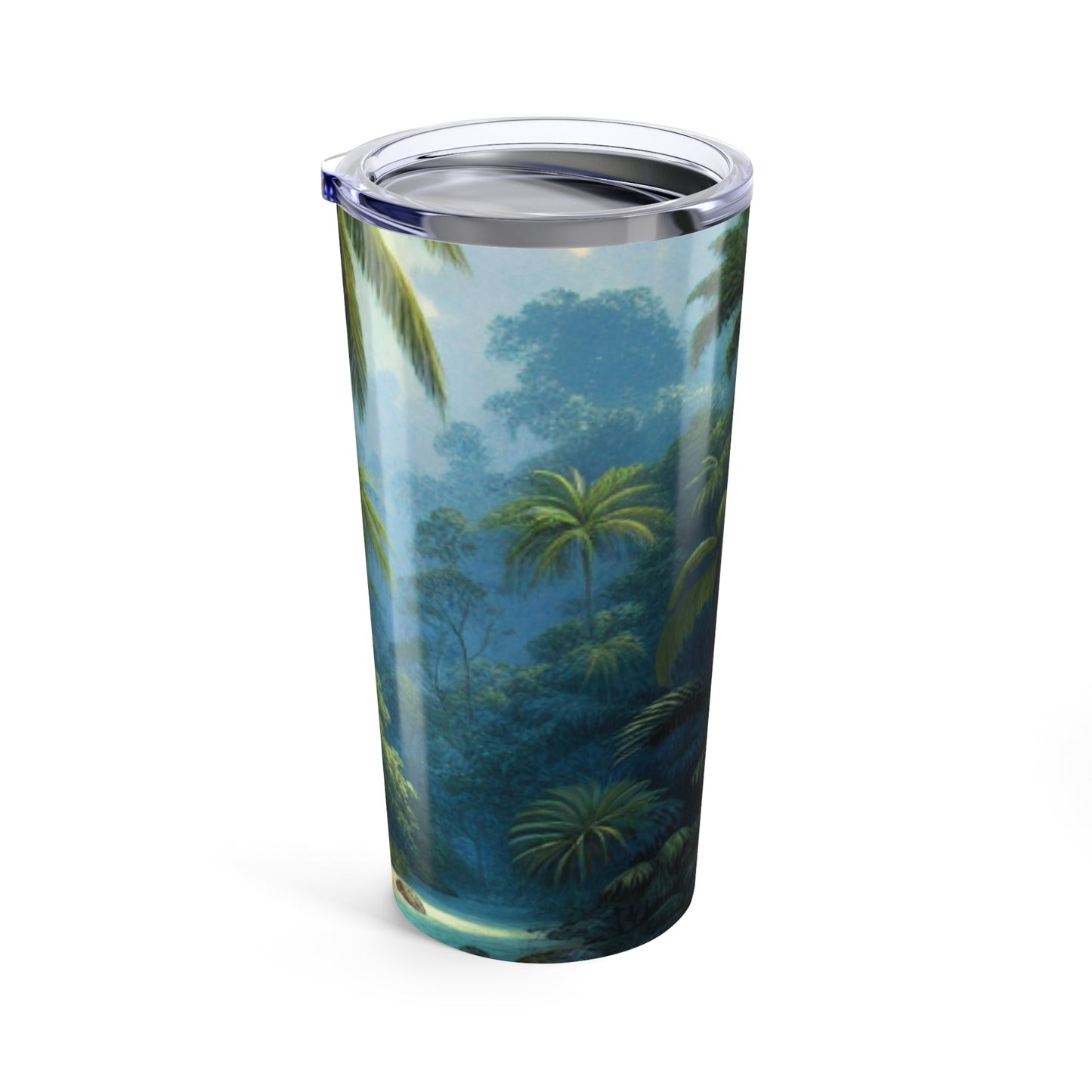 20oz Tropical Glossy Tumbler - Sleeping Parrot Beauty
