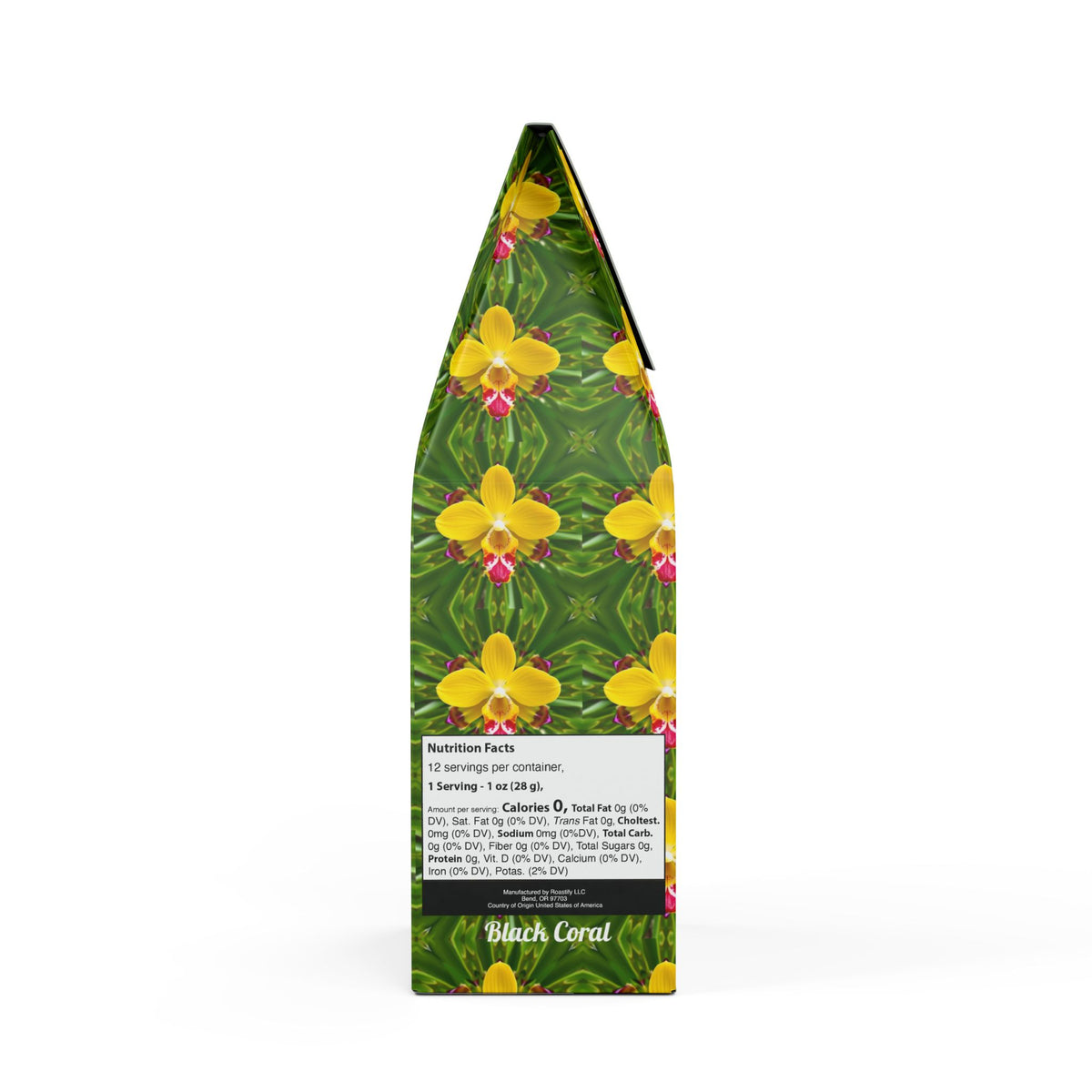 Black Coral Blend™ (Dark French Roast) Specialty Grade Craft Coffee / Yellow Orichid Kaleidoscope
