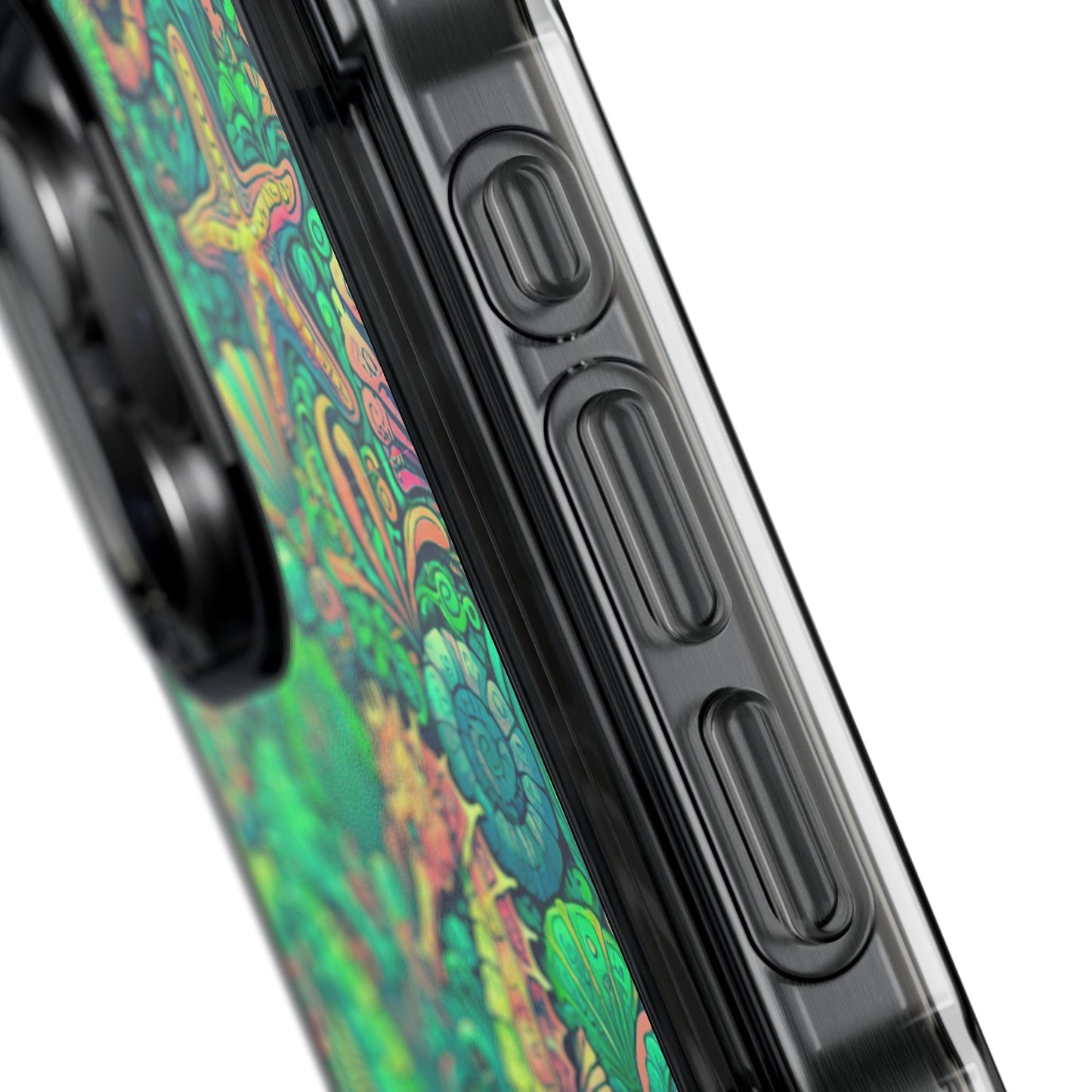 Seahorses/Hot Lime Magnetic Clear Phone Case, Many Models