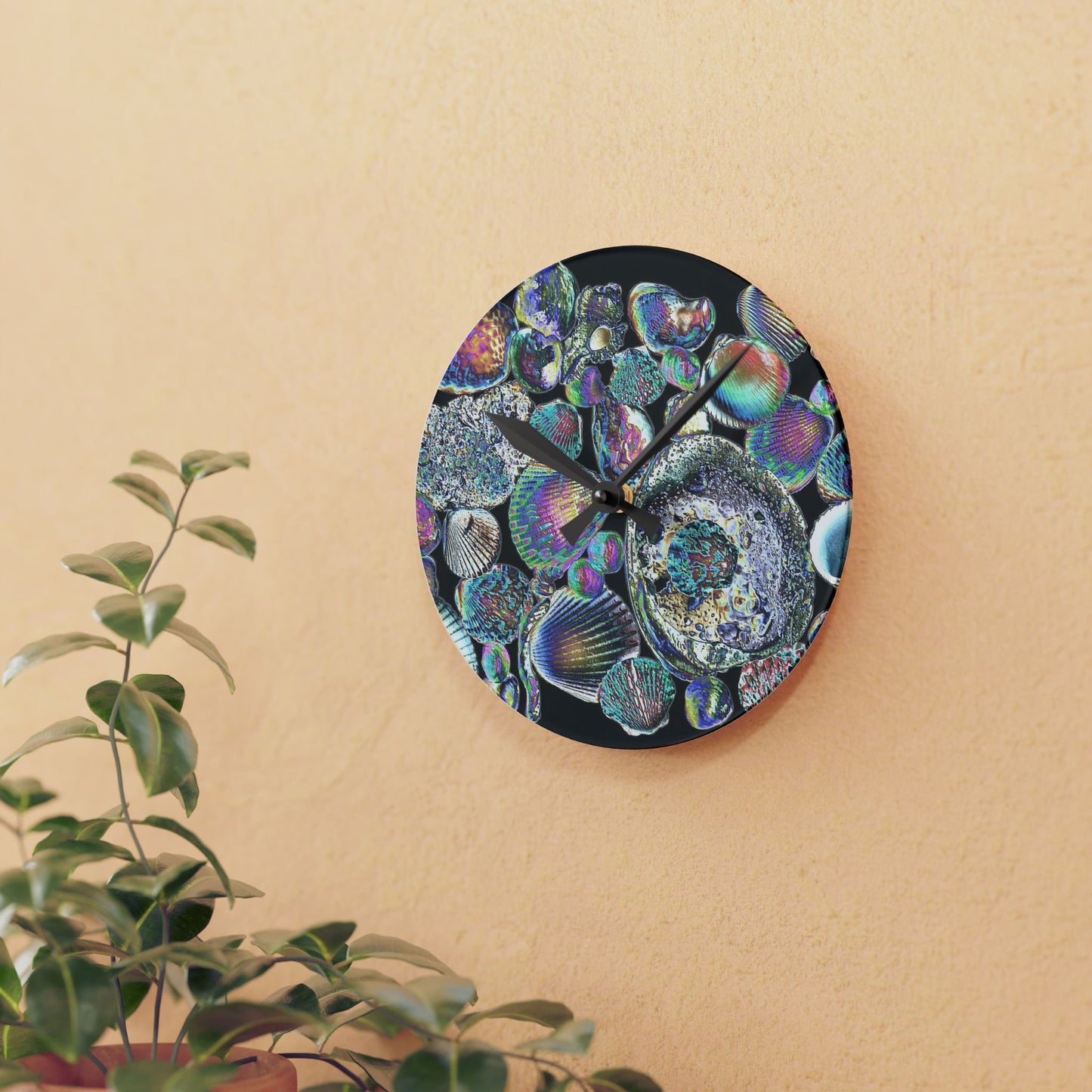 Acrylic Wall Clock, Heatwave Shell Collection