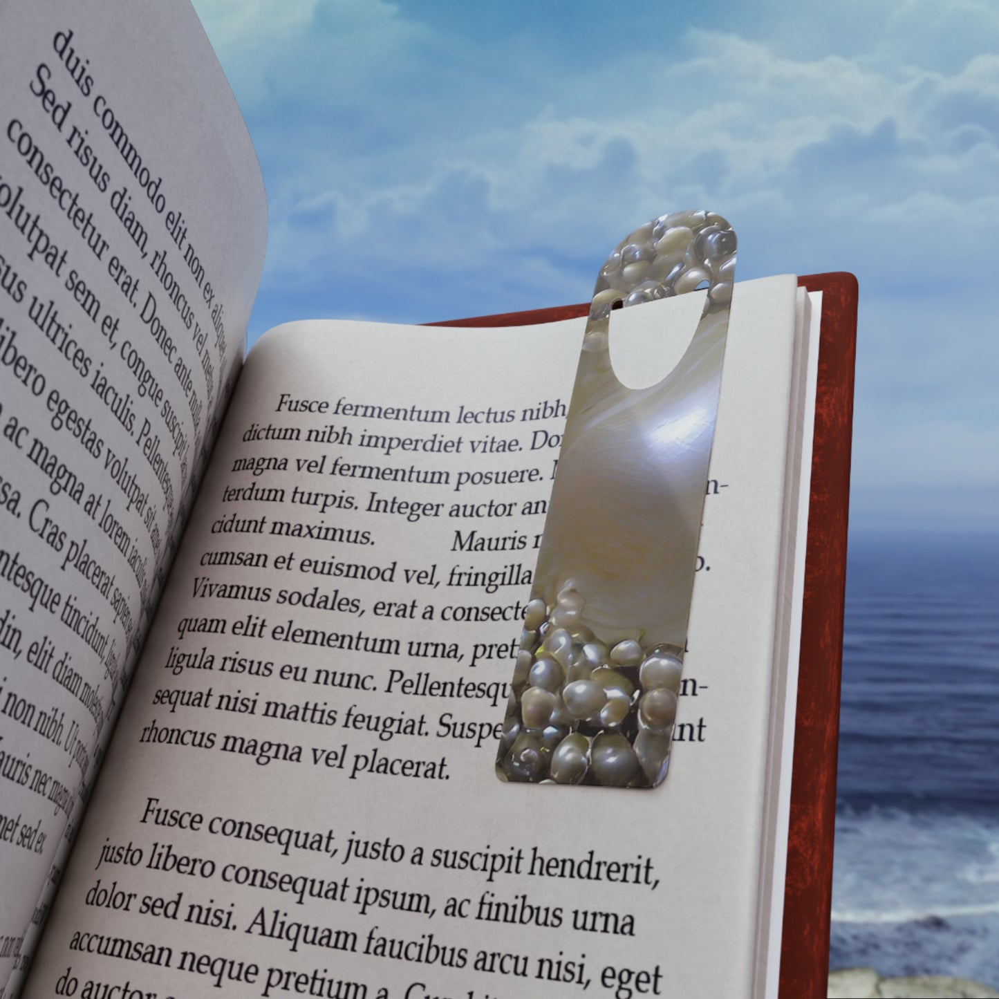 Bookmark - Aluminum, Natural Pearls Dream