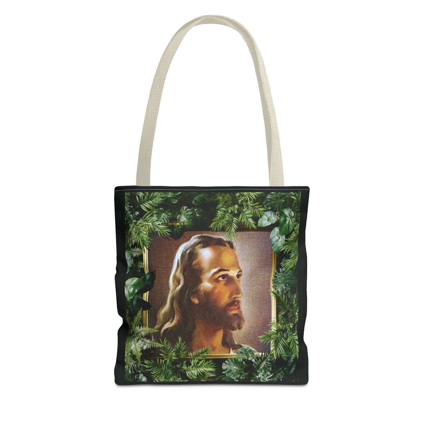 Religious Head of Christ Tropical Tote Bag - 3 Sizes