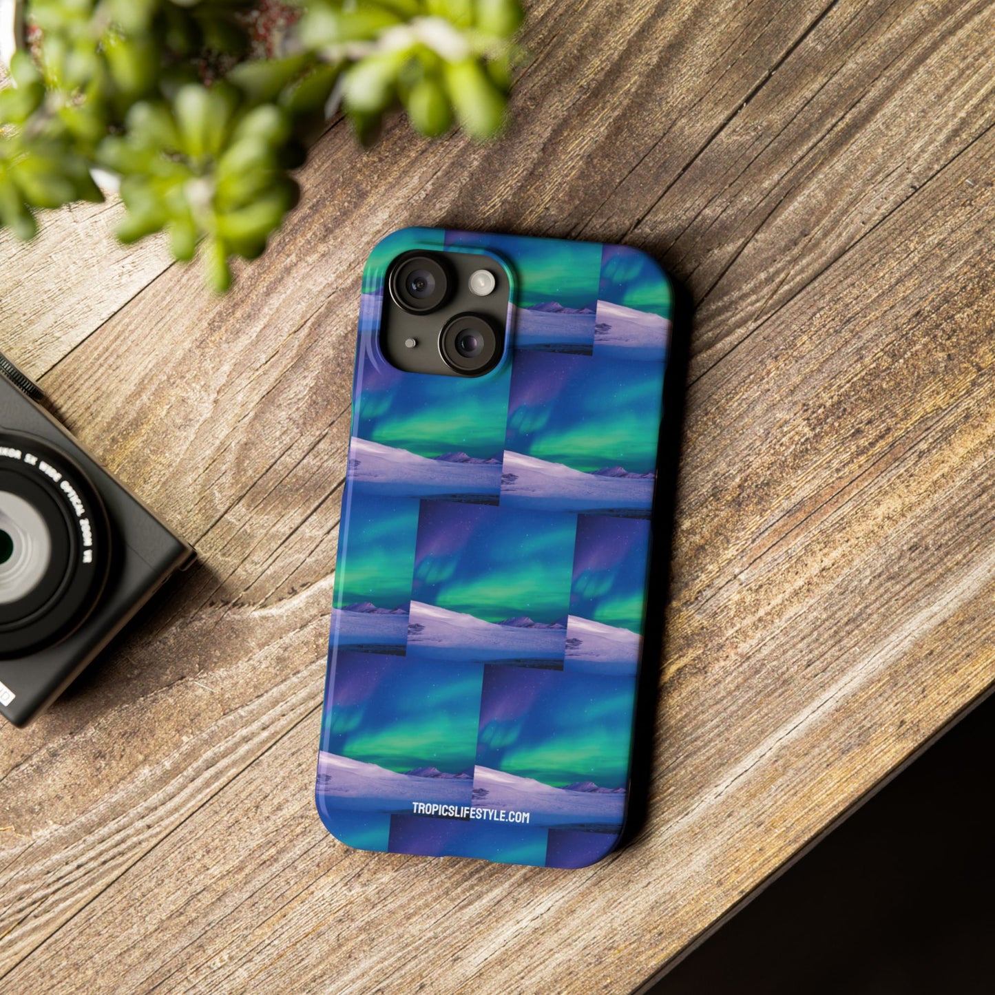 Slim Phone Cases - Cold Ocean Lights, Peacock