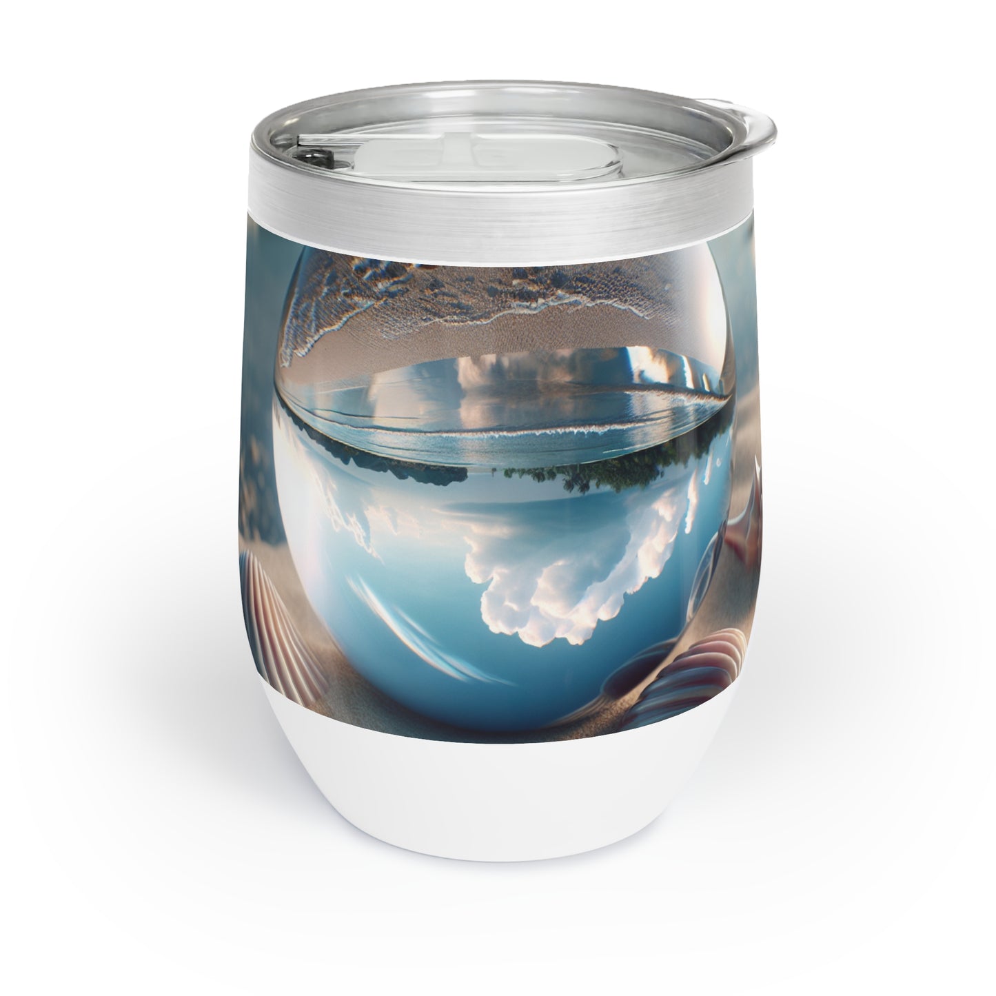 Chill Wine Tumbler with Beach Illusion Ball