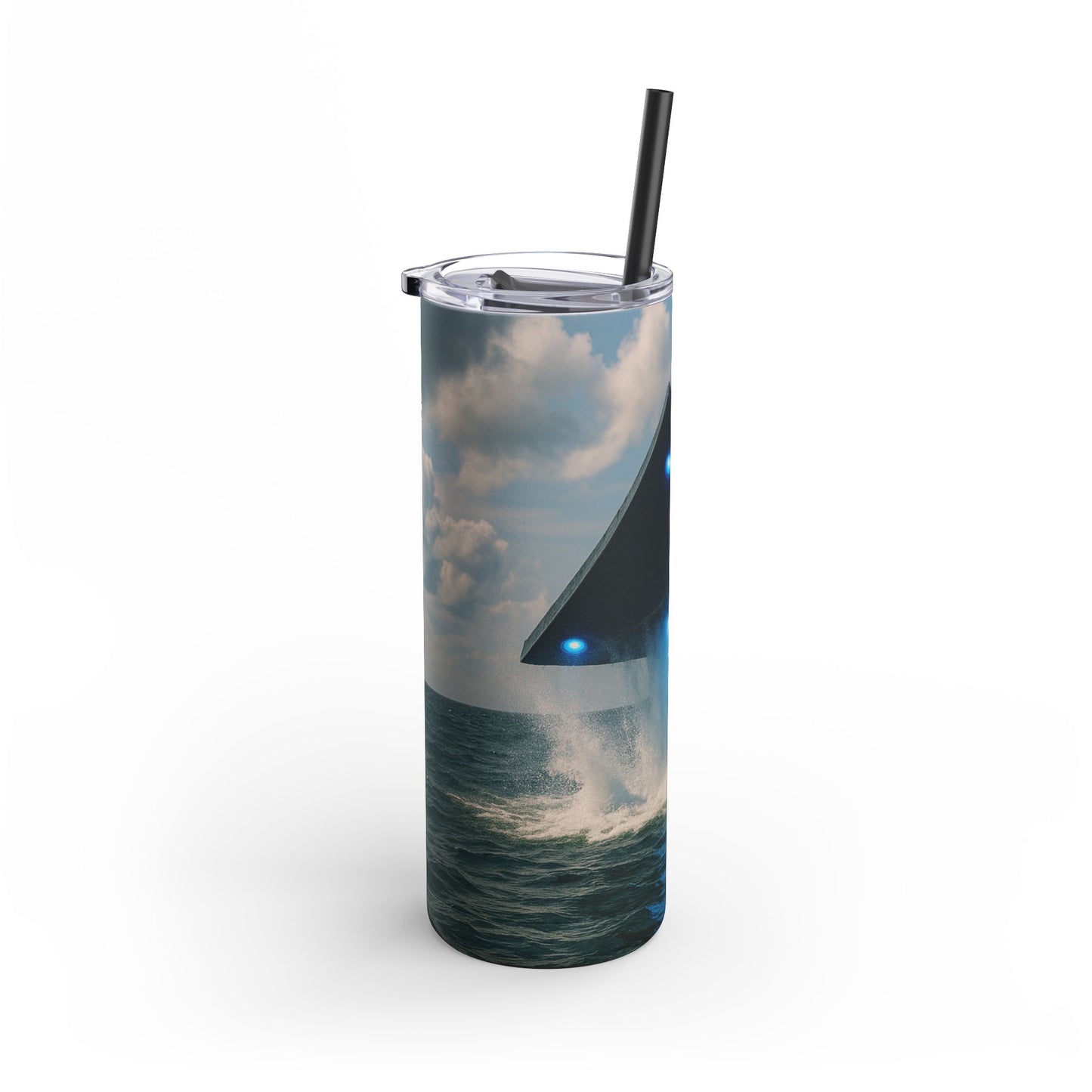20oz Matte Tumbler, 7 Colors - Stylish Travel Cup -UFO and Dolphin