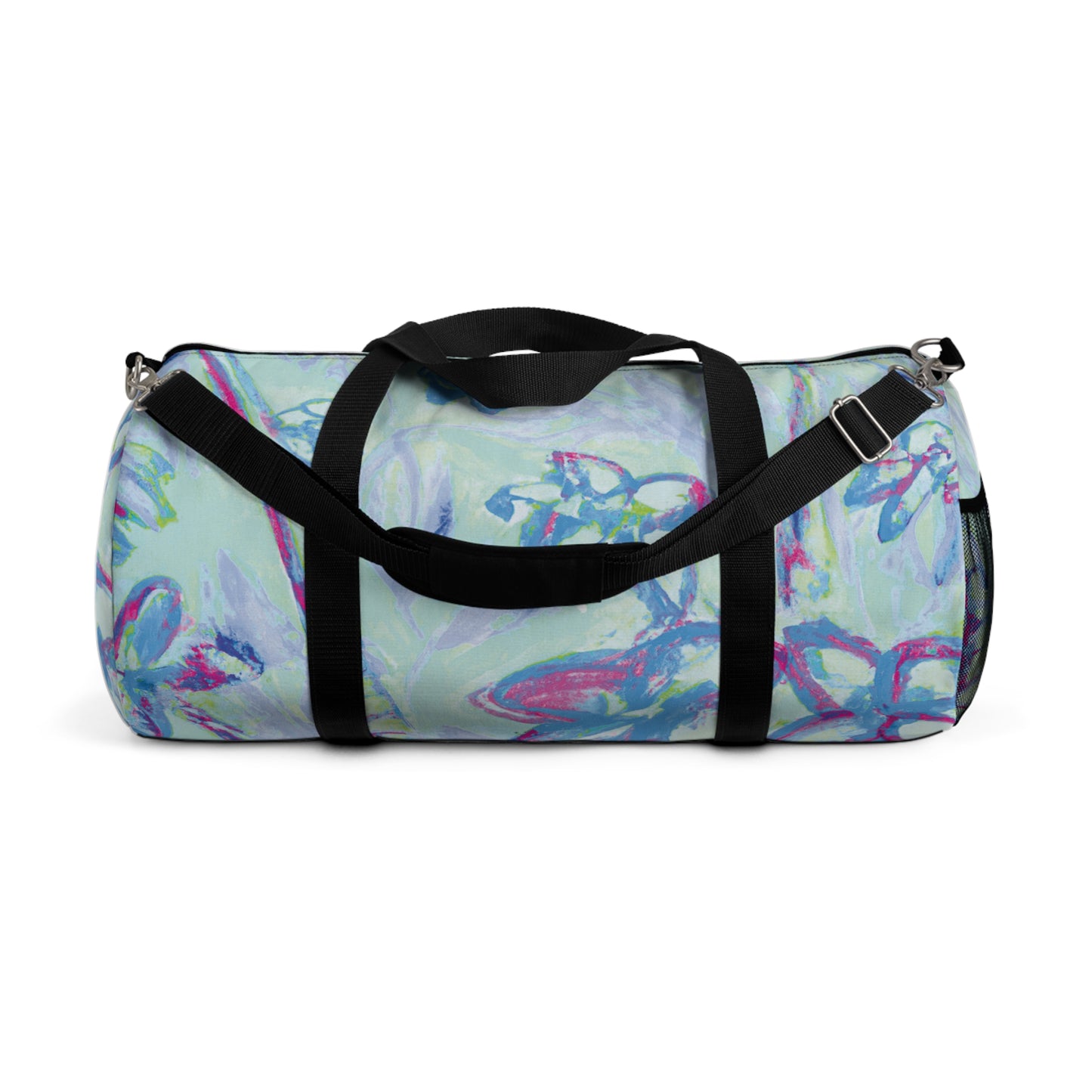 Tropical Rainforest Duffel Bag - Perfect for Travel and Gym / Tropical Doodles, Blue