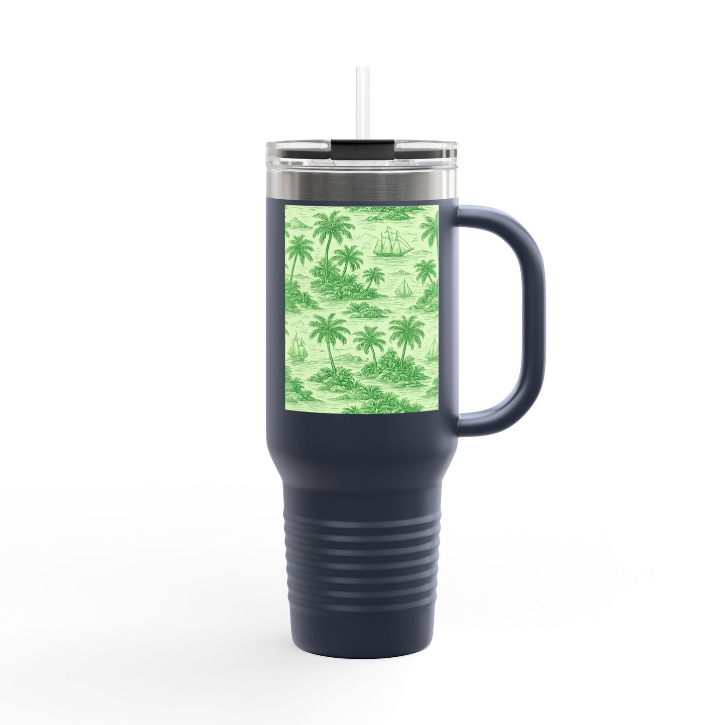 Insulated Travel Mug, 40oz / Faraway Toile/Green - Perfect for Outdoor Adventures