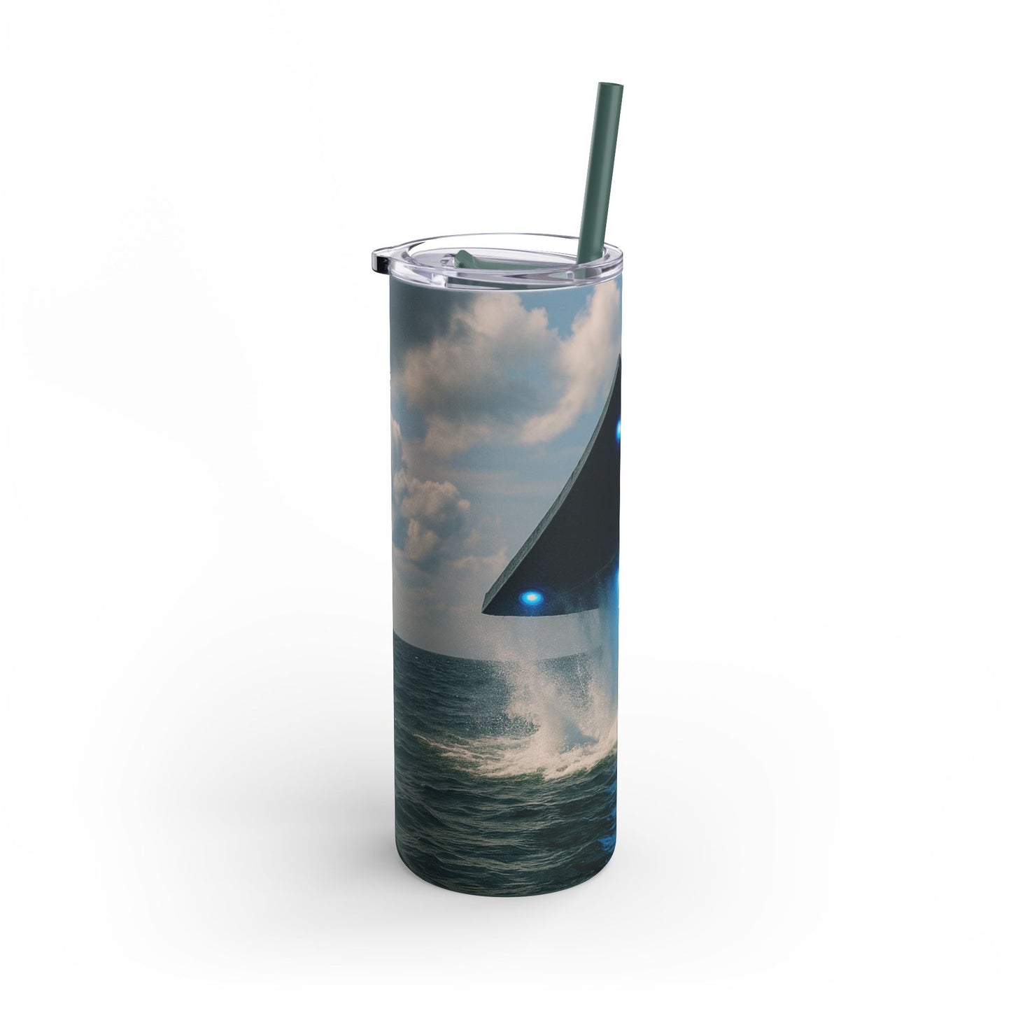 20oz Matte Tumbler, 7 Colors - Stylish Travel Cup -UFO and Dolphin
