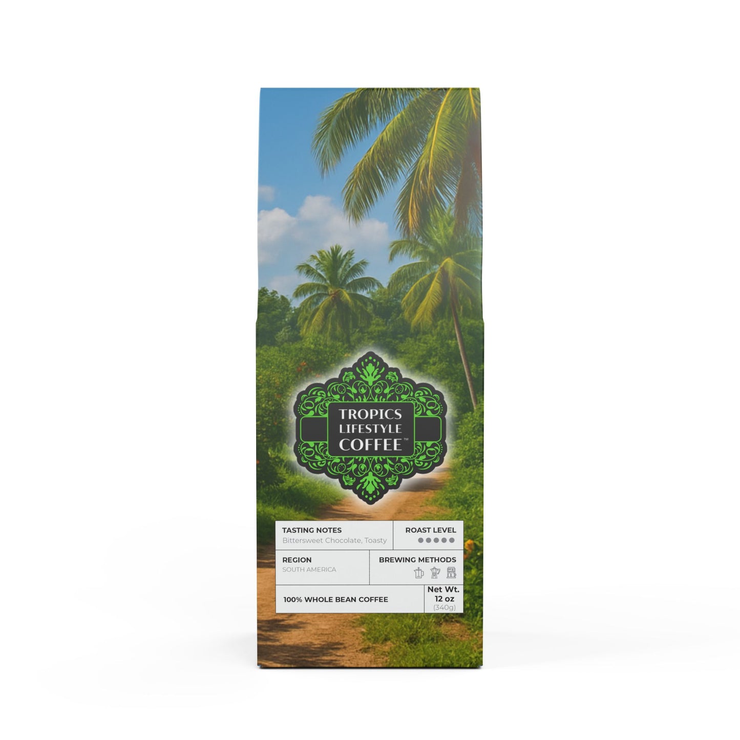 Black Coral Blend™ (Dark French Roast) Specialty Grade Craft Coffee / Beach Citrus Grove