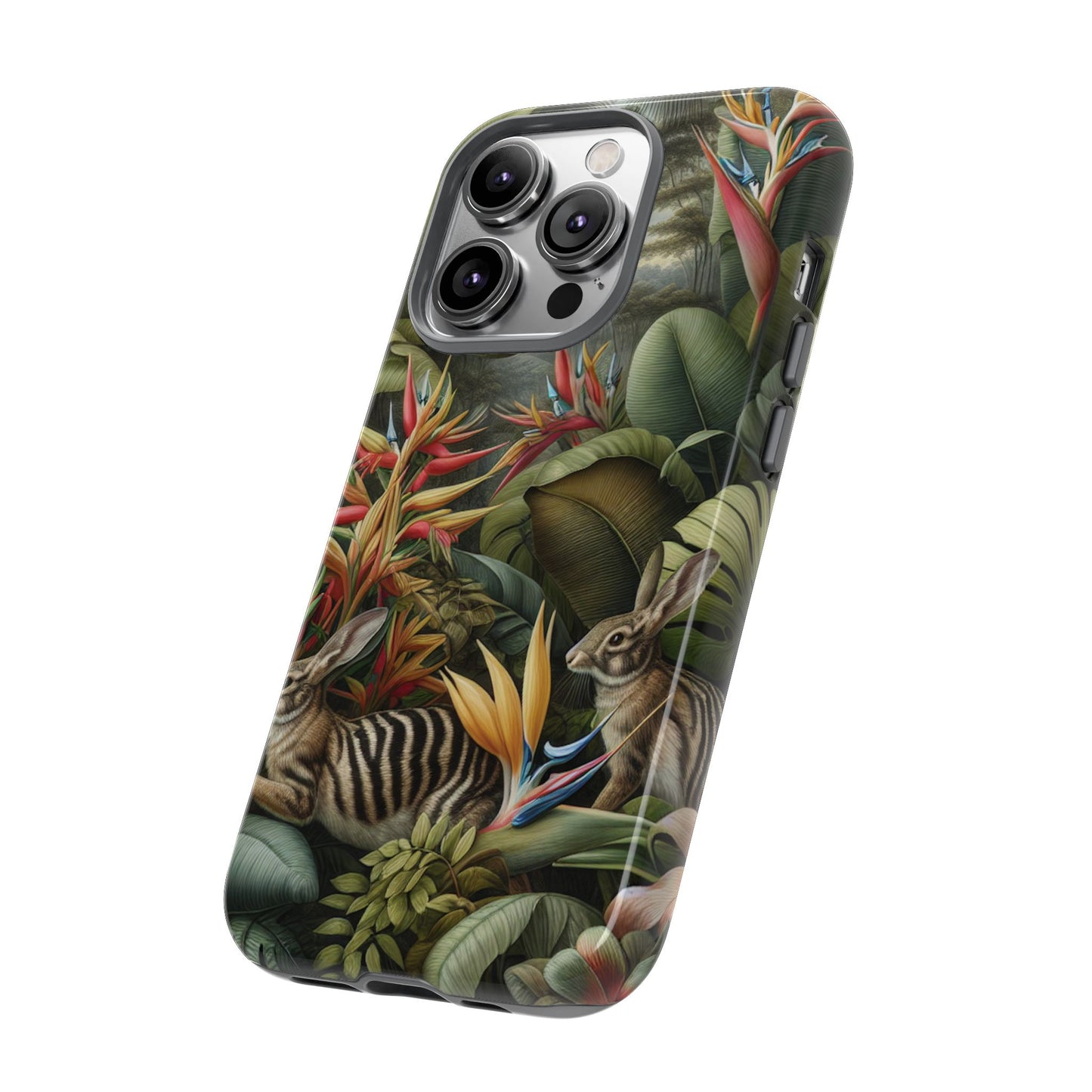 Rainforest Rabbit Outing Phone Case - Tough Cases with Summer Vibe