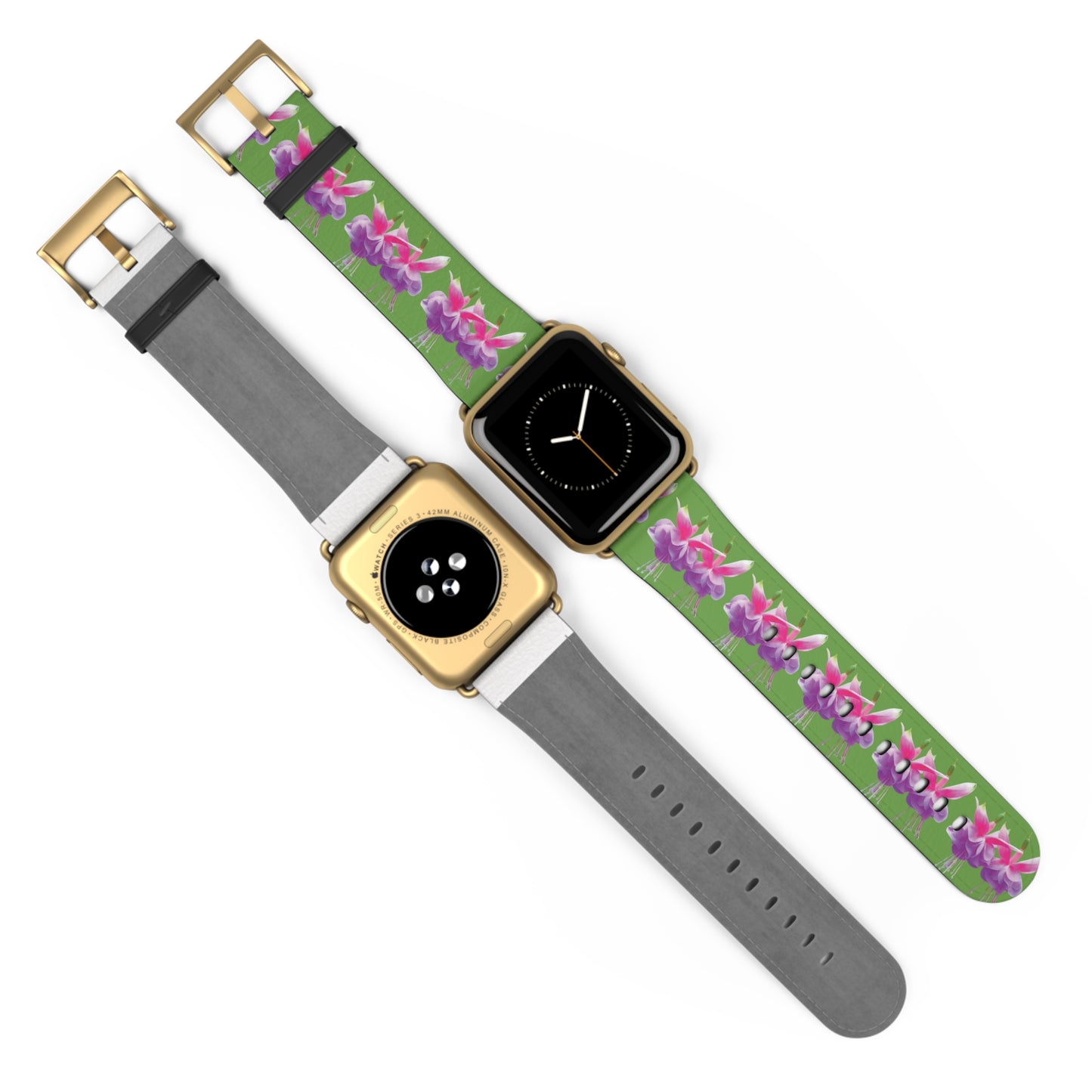 Apple Watch Band - Two Fuchsias, green