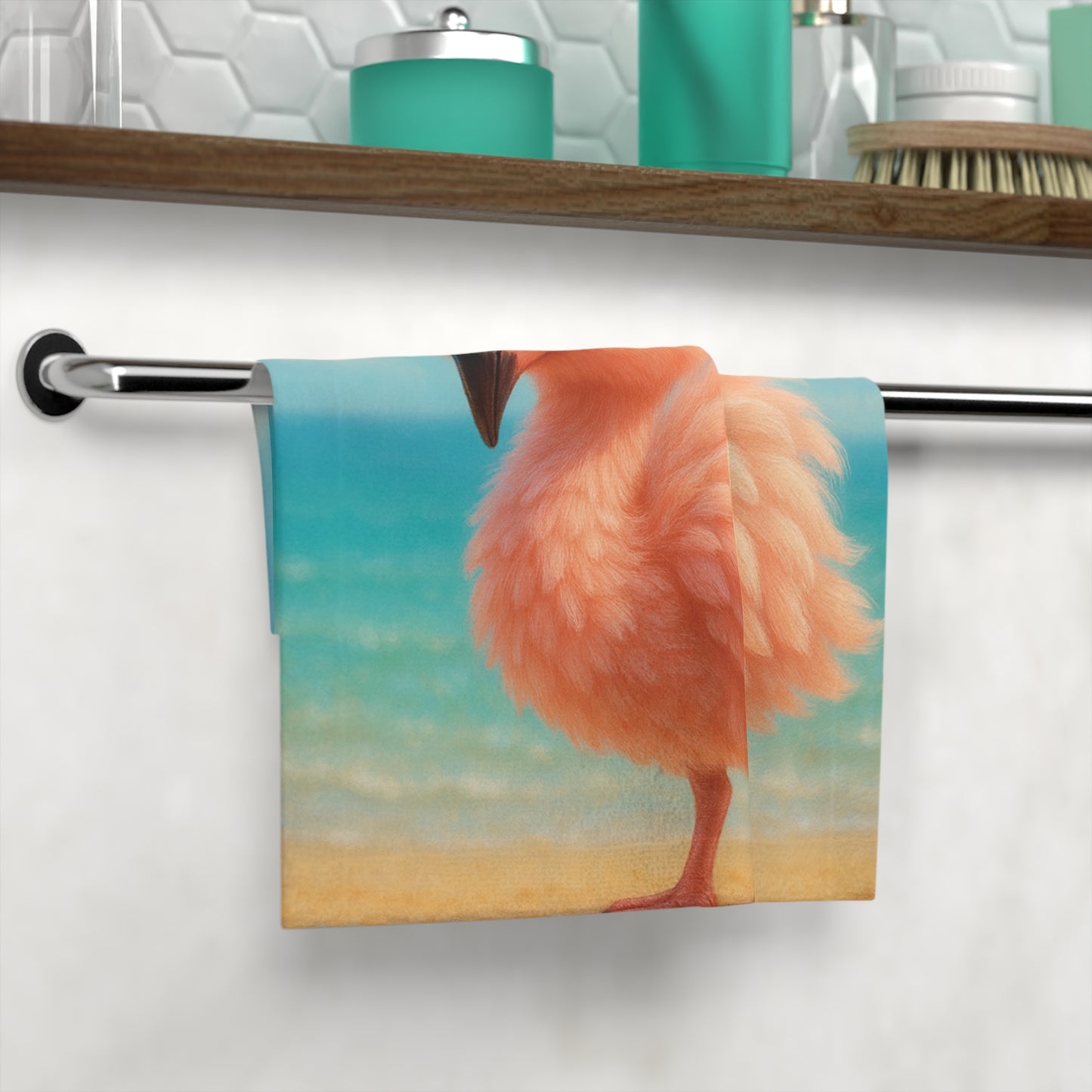 Face Towel - Baby Flamingo