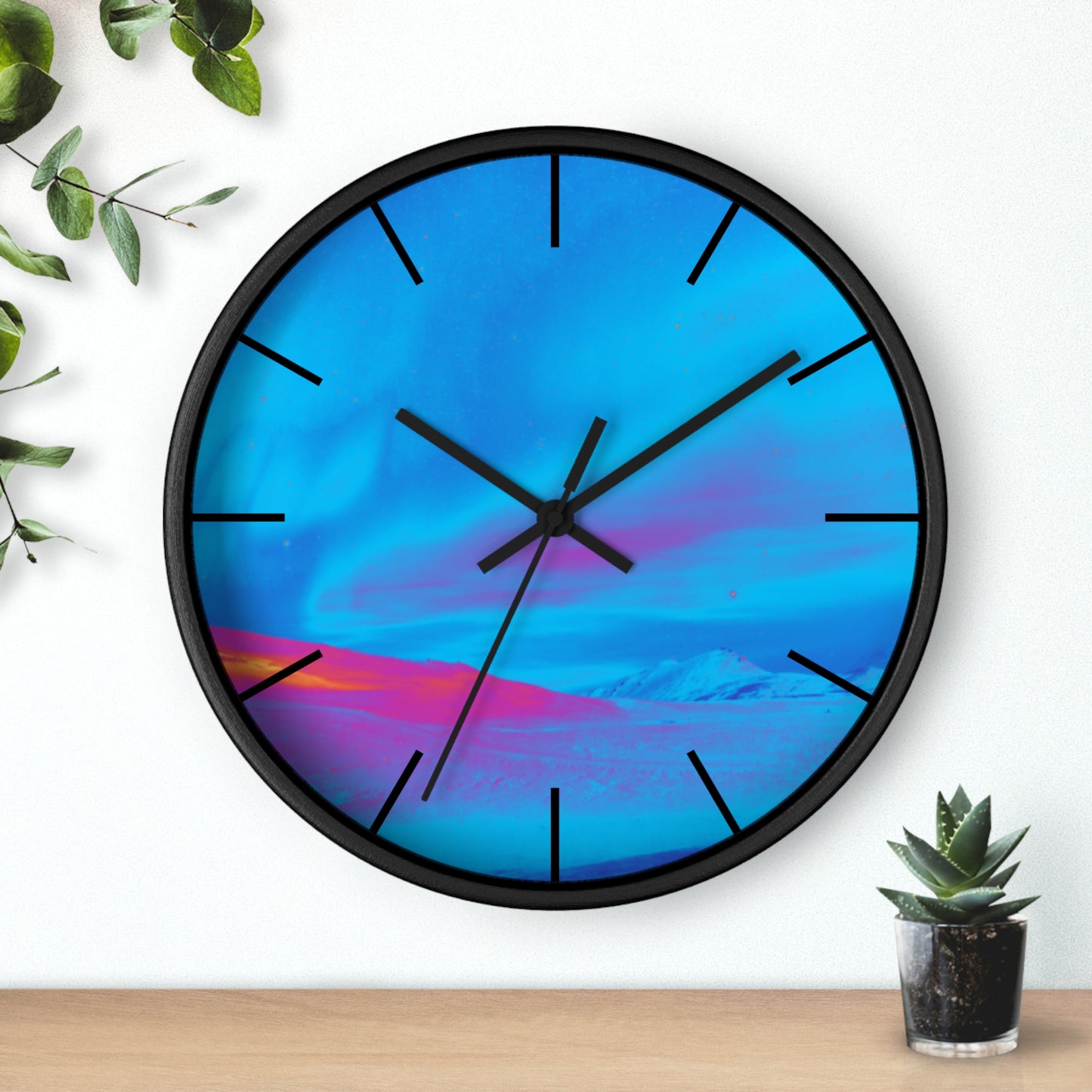 Wall Clock, Cold Ocean Lights/Turquoise, Hands/Base Variants