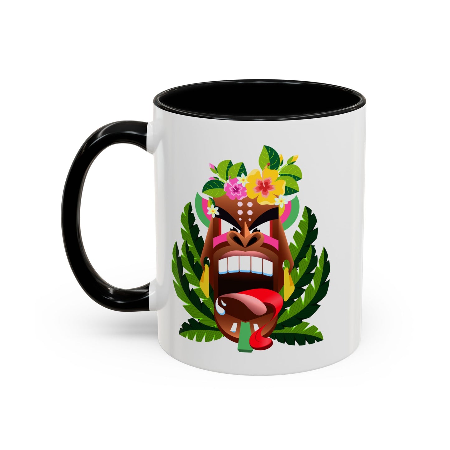 Accent Coffee Mug (11, 15oz), 8 Colors - Tiki Boss Alelo