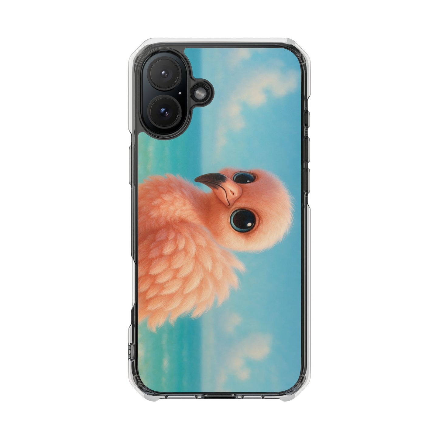 Baby Flamingo Magnetic Clear Phone Case, Many Models