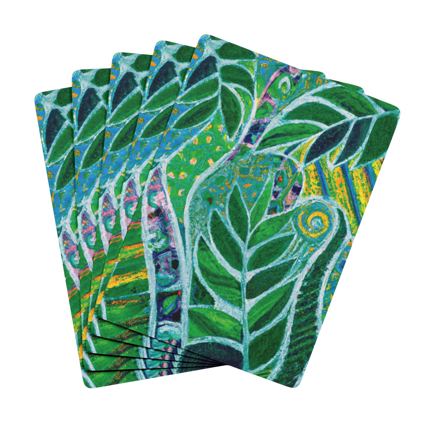 Poker Playing Cards - Amazon Whimsy, Green