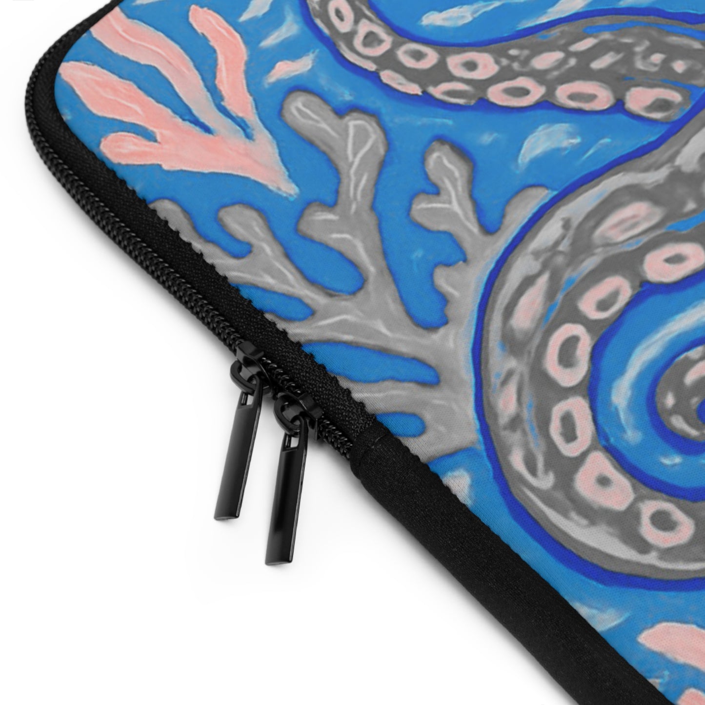 Tropical Laptop Sleeve, 5 Sizes - Perfect for Beach Lovers & Students / Octopus Kraken Joe, Slate